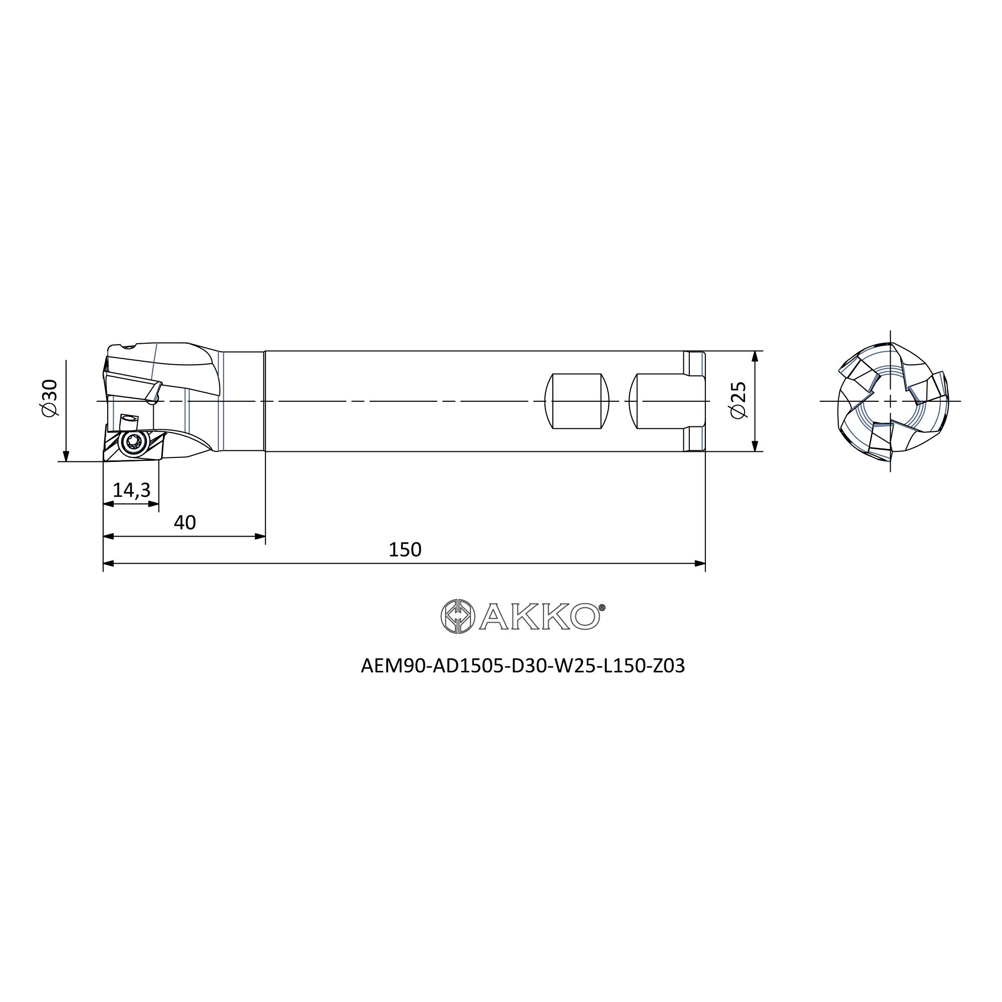 AKKO AEM90-AD1505-D30-W25-L150-Z03 — фото 3