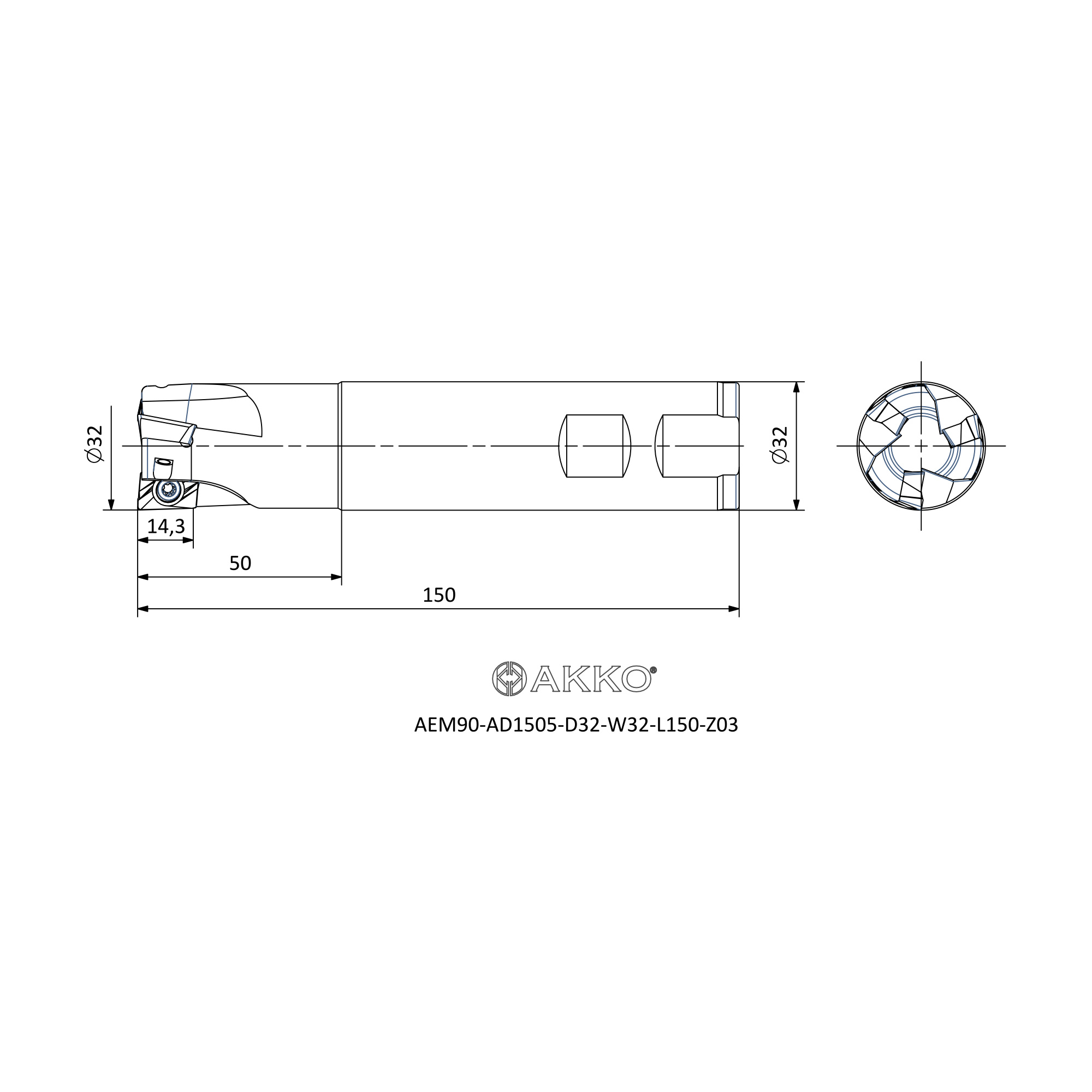 AKKO AEM90-AD1505-D32-W32-L150-Z03 — фото 3