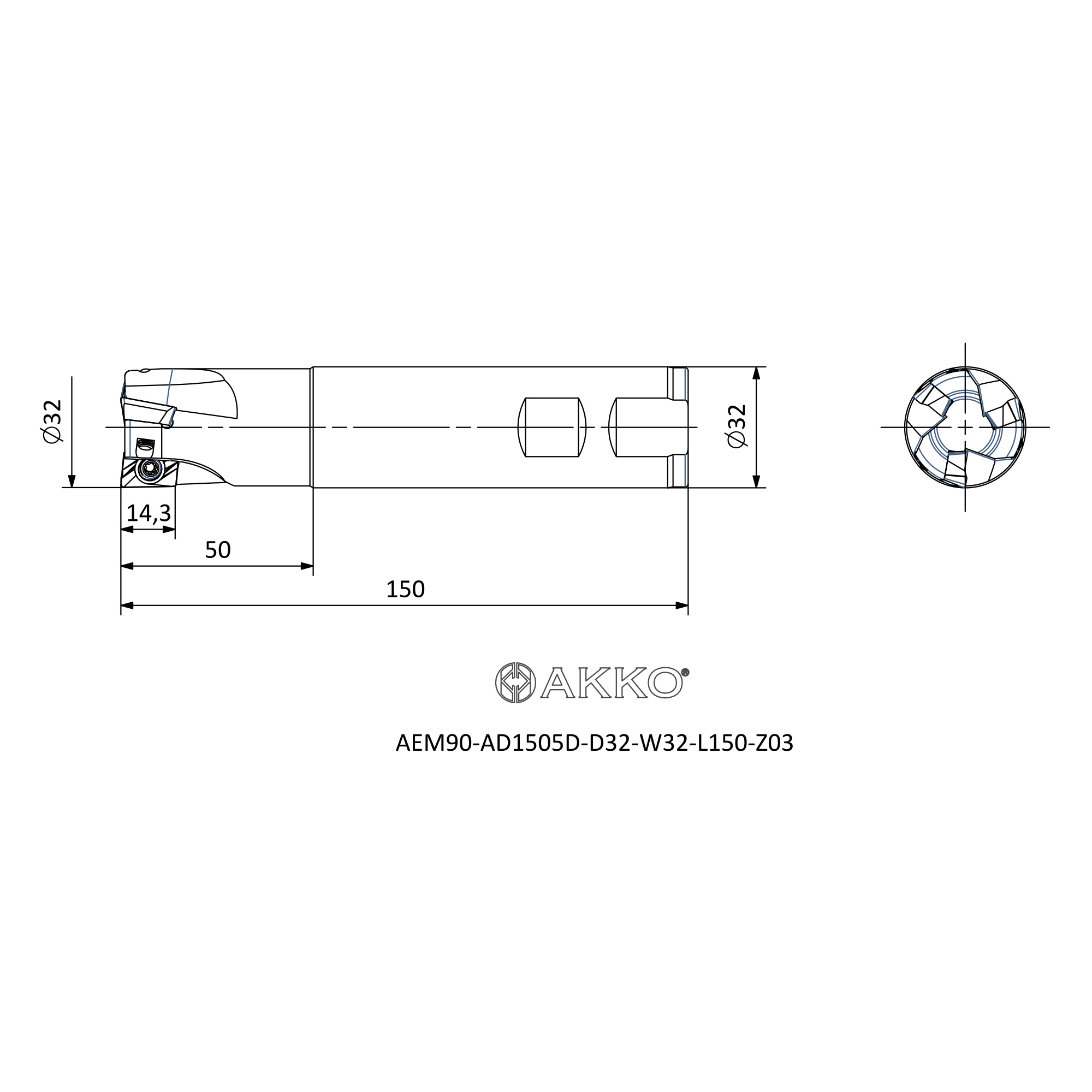 AKKO AEM90-AD1505D-D32-W32-L150-Z03 — фото 3