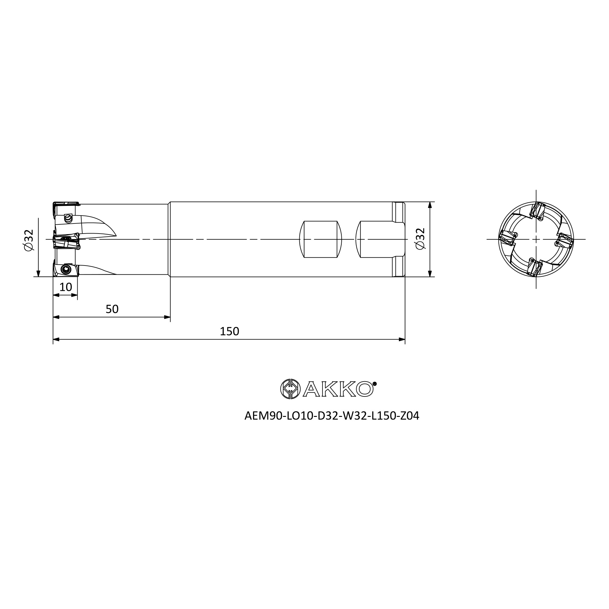 AKKO AEM90-LO10-D32-W32-L150-Z04 — фото 3
