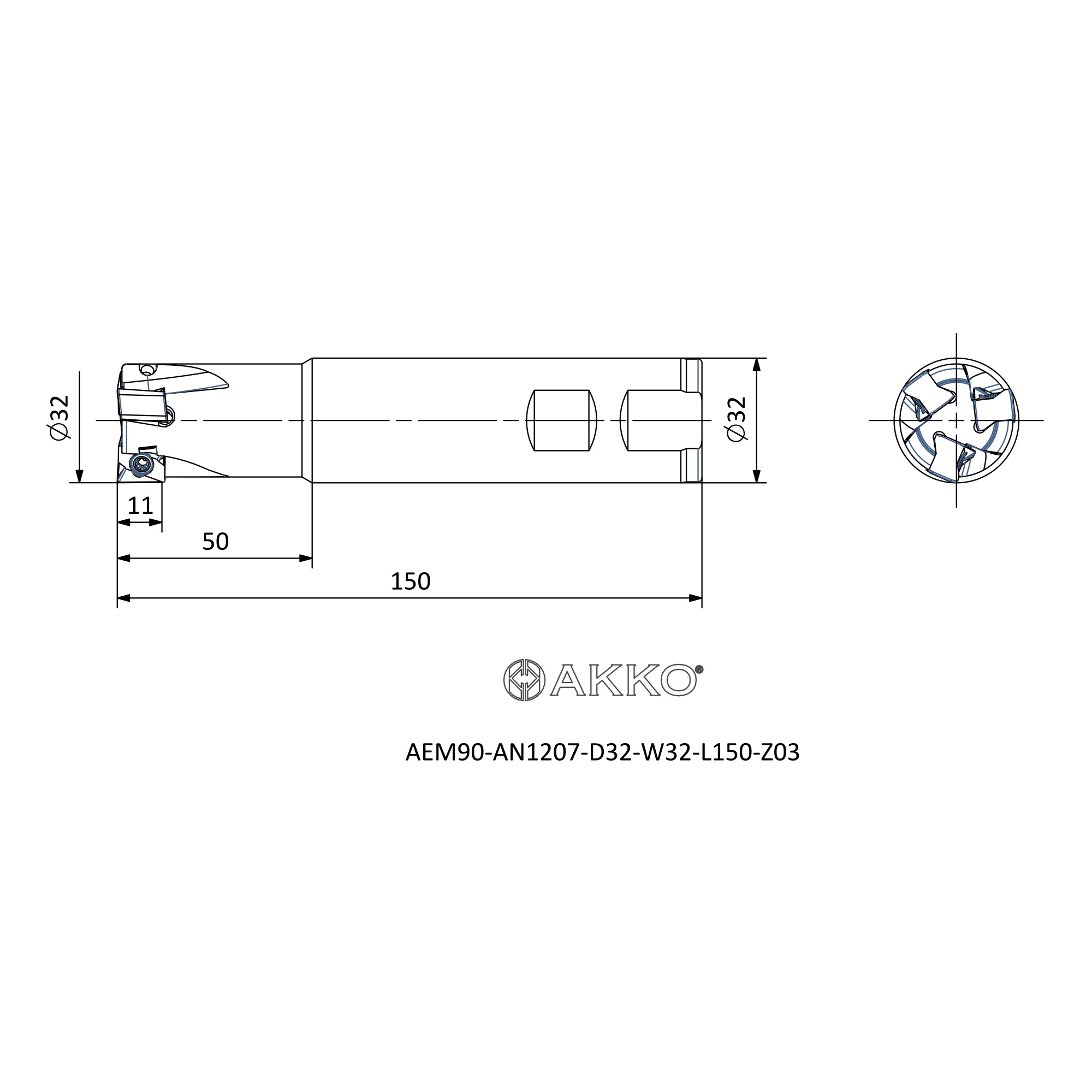 AKKO AEM90-AN1207-D32-W32-L150-Z03 — фото 3