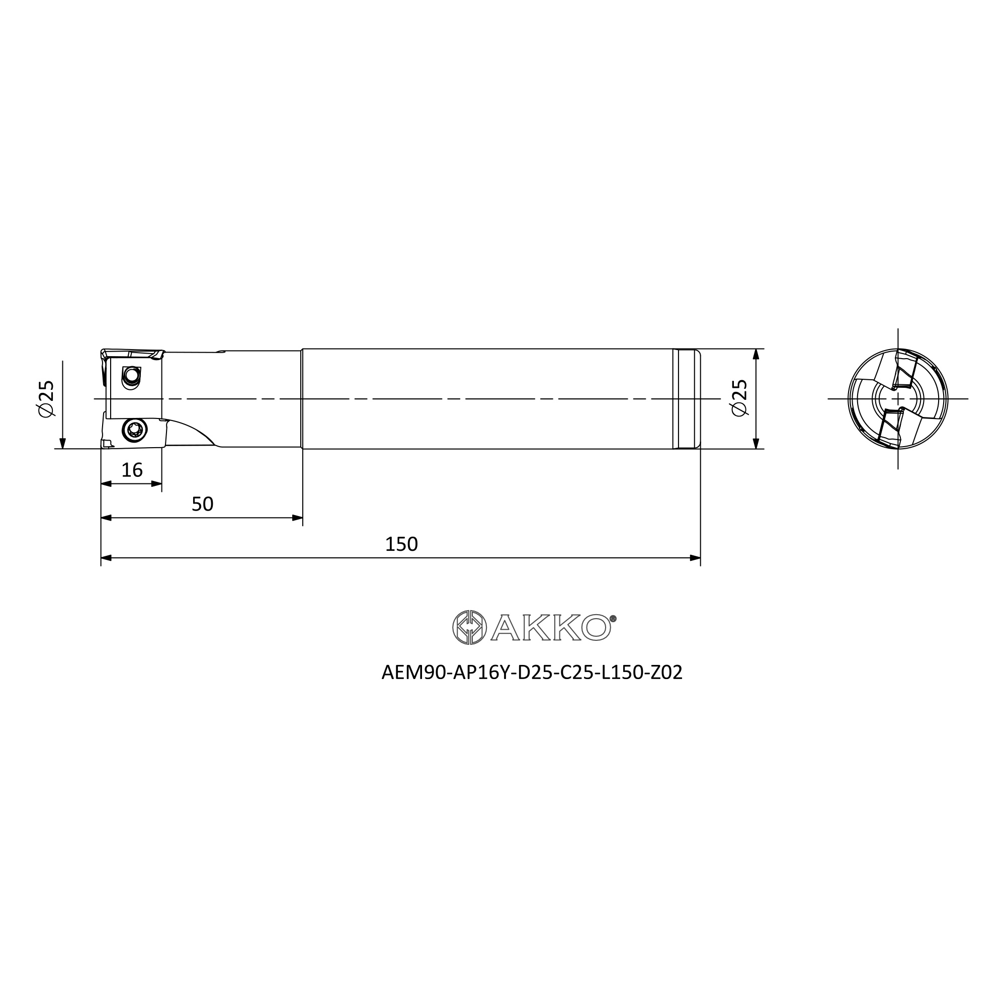 AKKO AEM90-AP16Y-D25-C25-L150-Z02 — фото 3