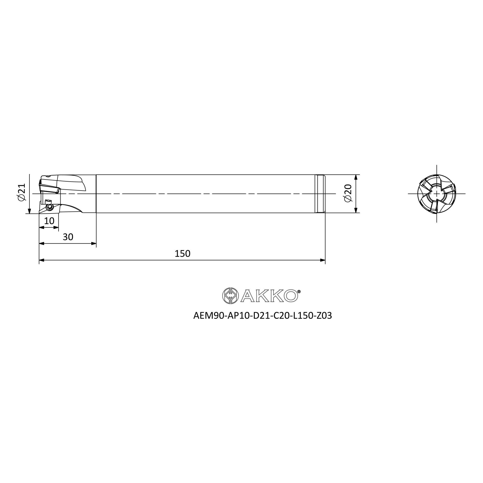 AKKO AEM90-AP10-D21-C20-L150-Z03 — фото 3