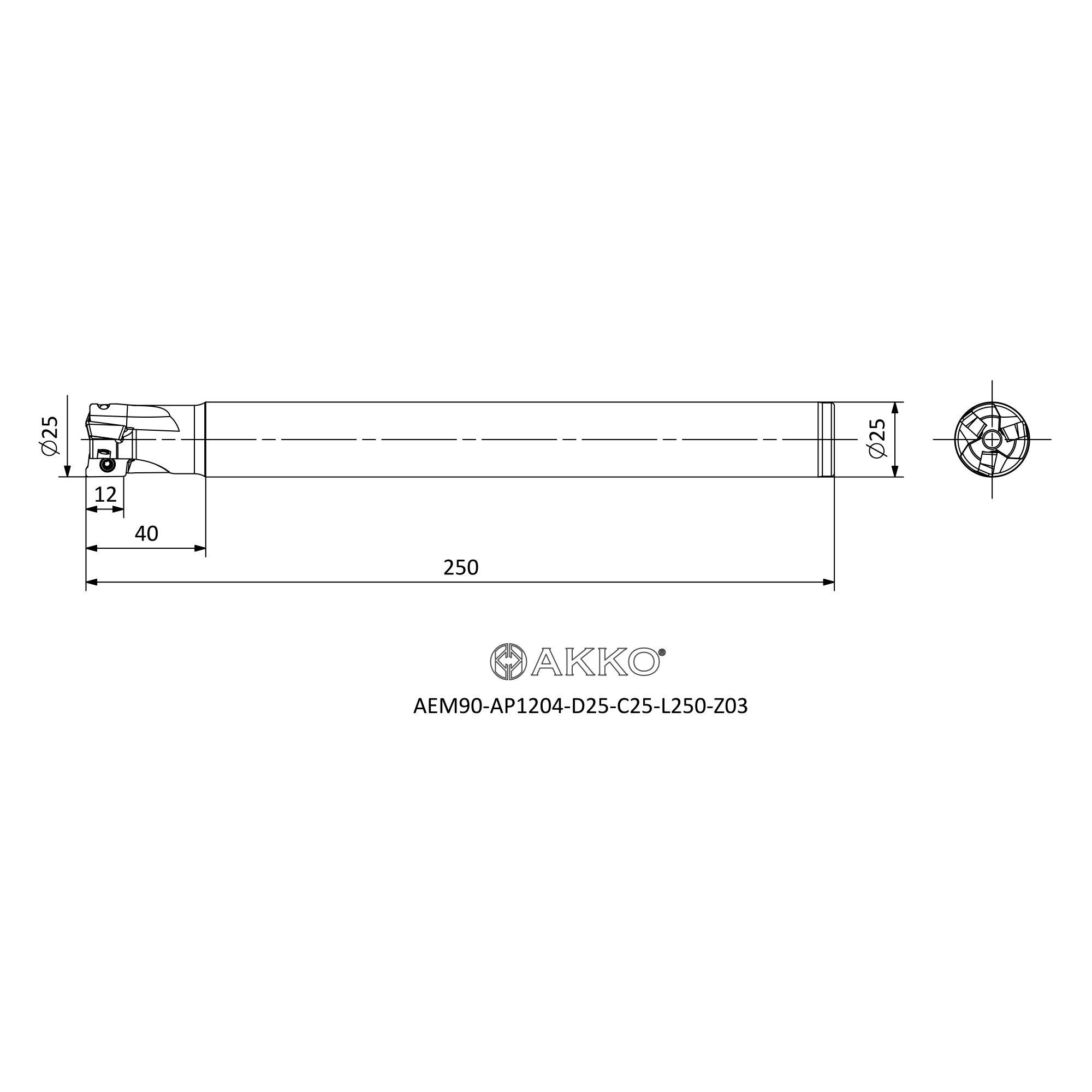 AKKO AEM90-AP1204-D25-C25-L250-Z03 — фото 3