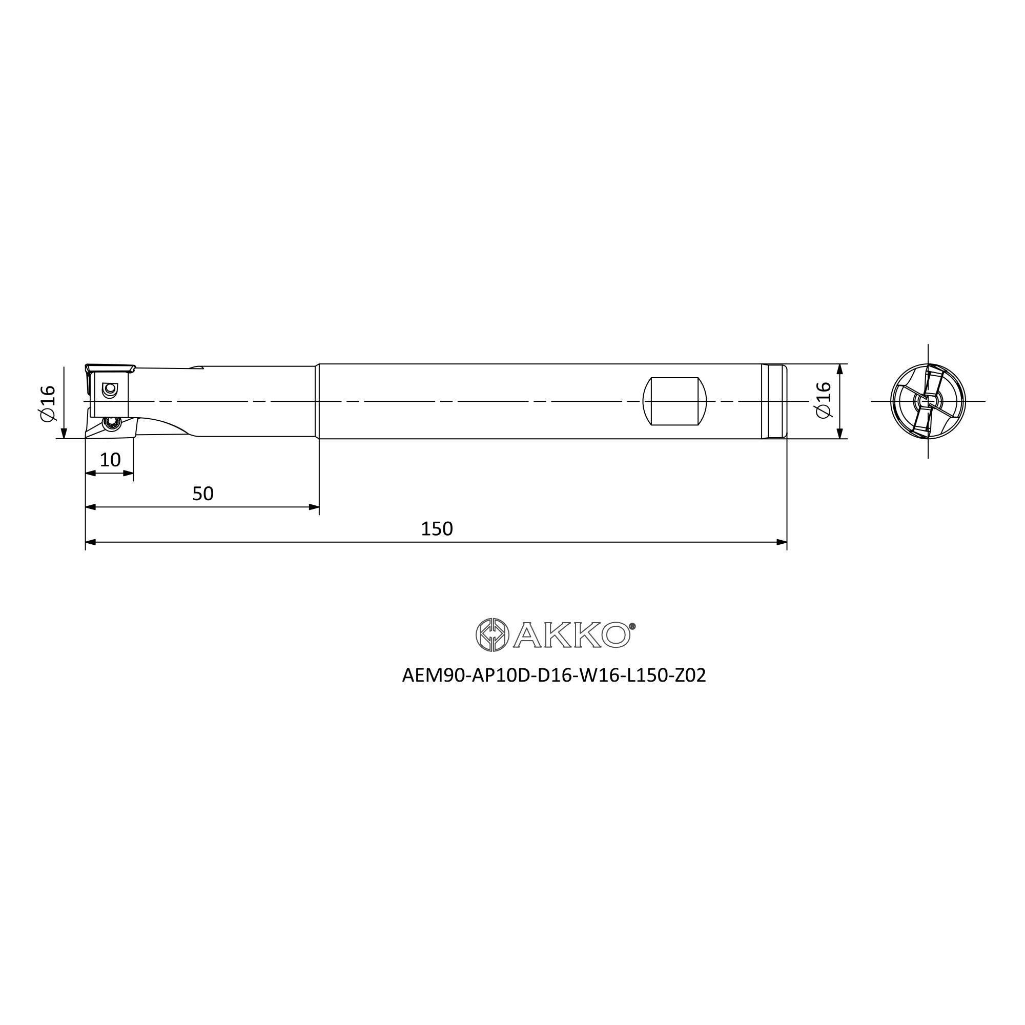 AKKO AEM90-AP10D-D16-W16-L150-Z02 — фото 3
