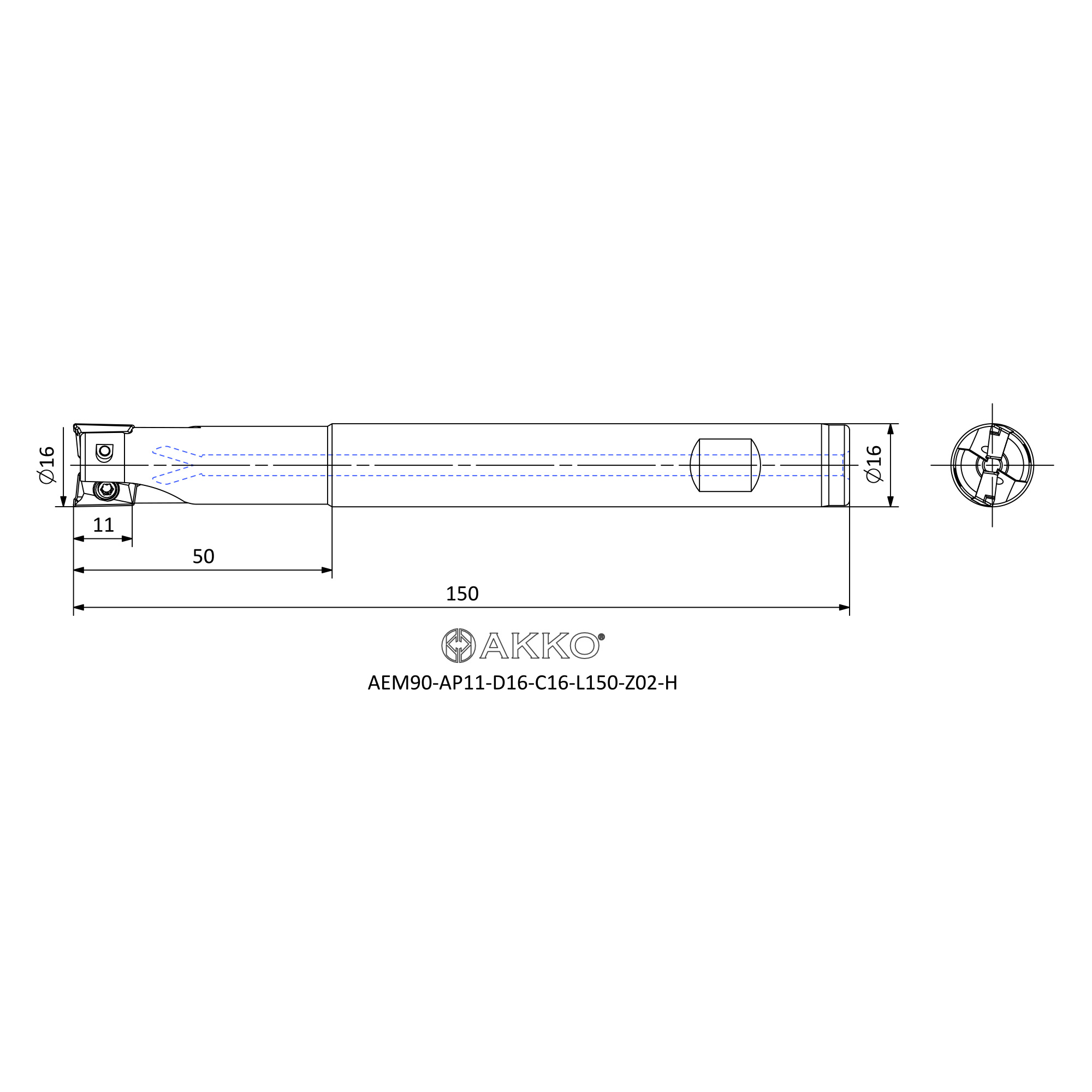 AKKO AEM90-AP11-D16-C16-L150-Z02-H — фото 3