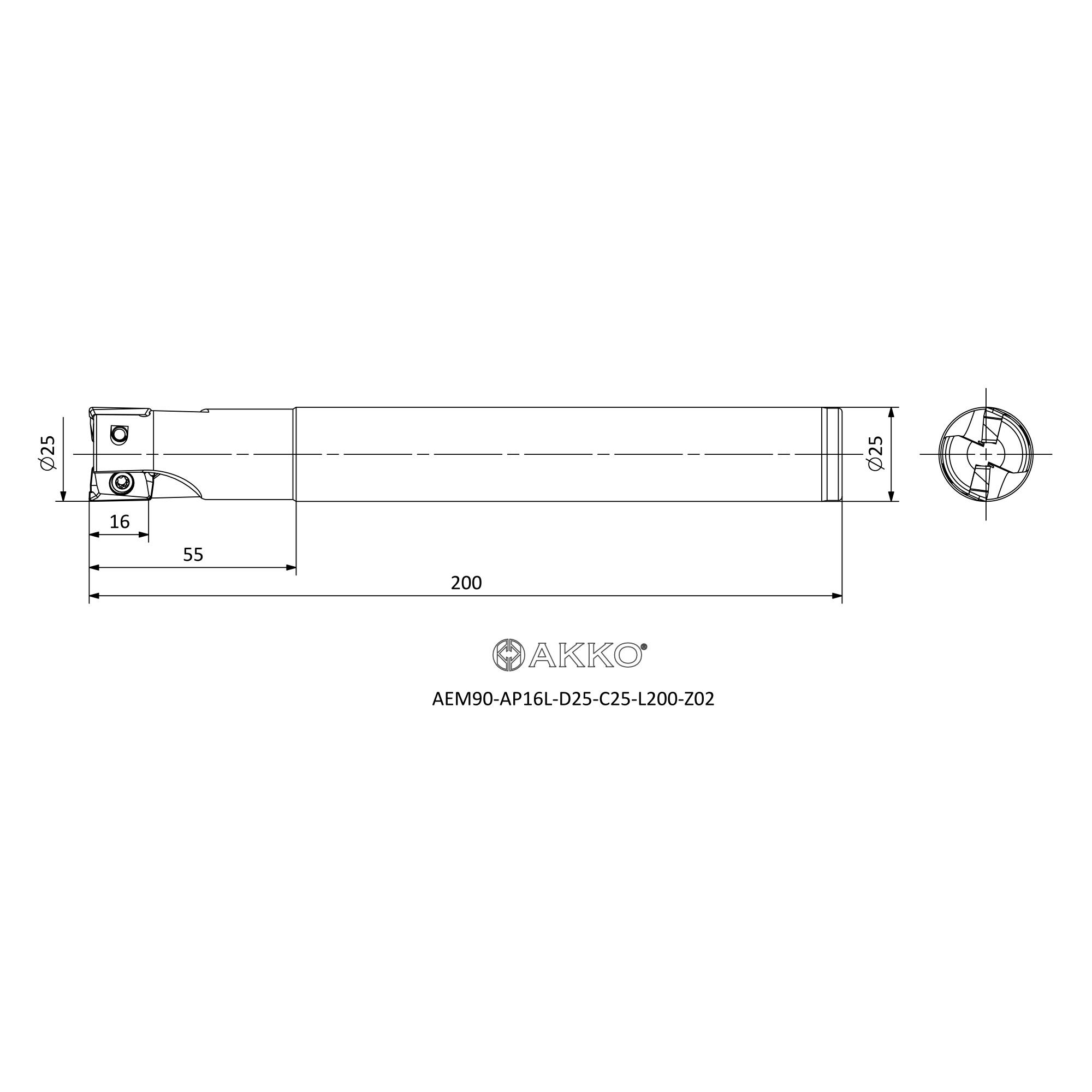 AKKO AEM90-AP16L-D25-C25-L200-Z02 — фото 3