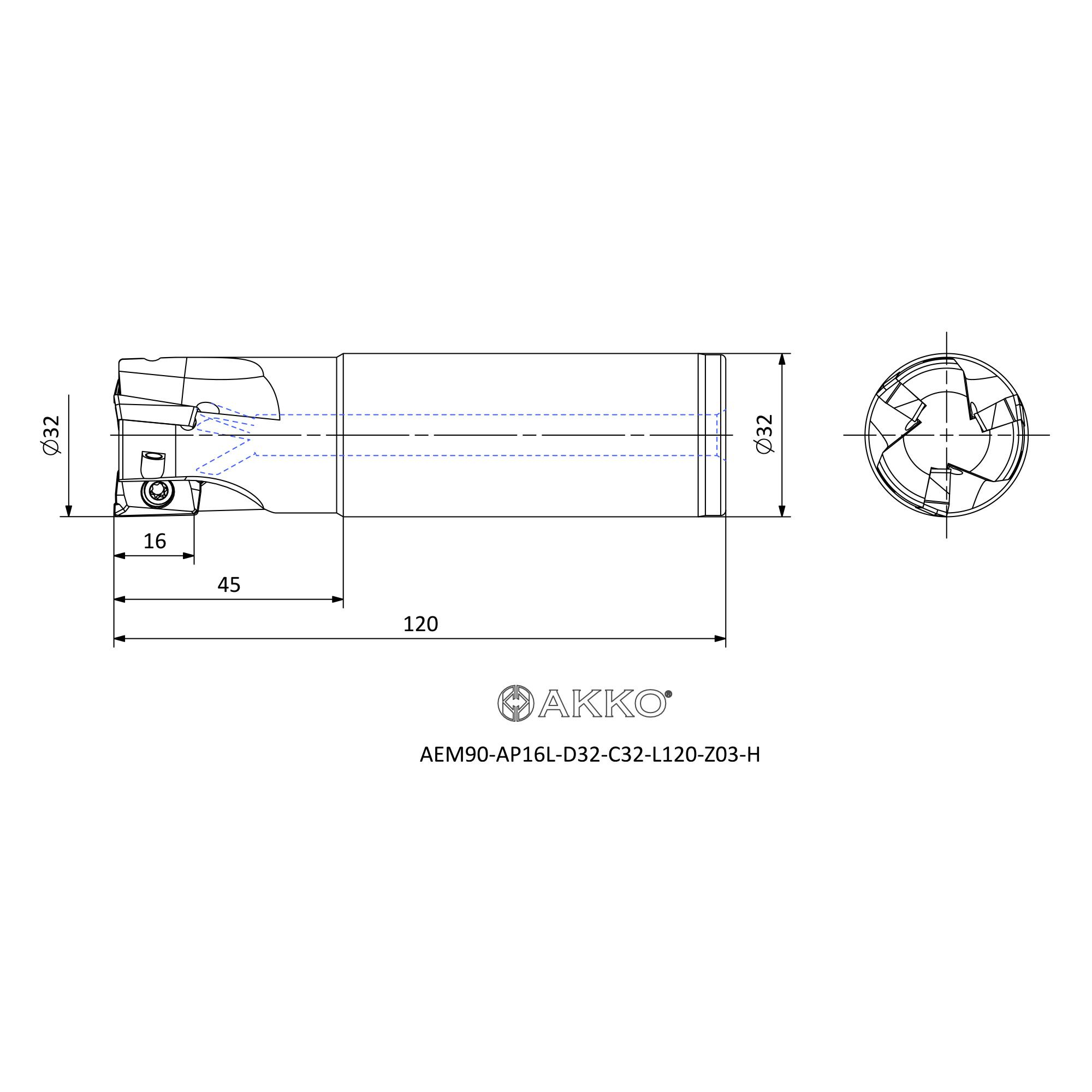 AKKO AEM90-AP16L-D32-C32-L120-Z03-H — фото 3
