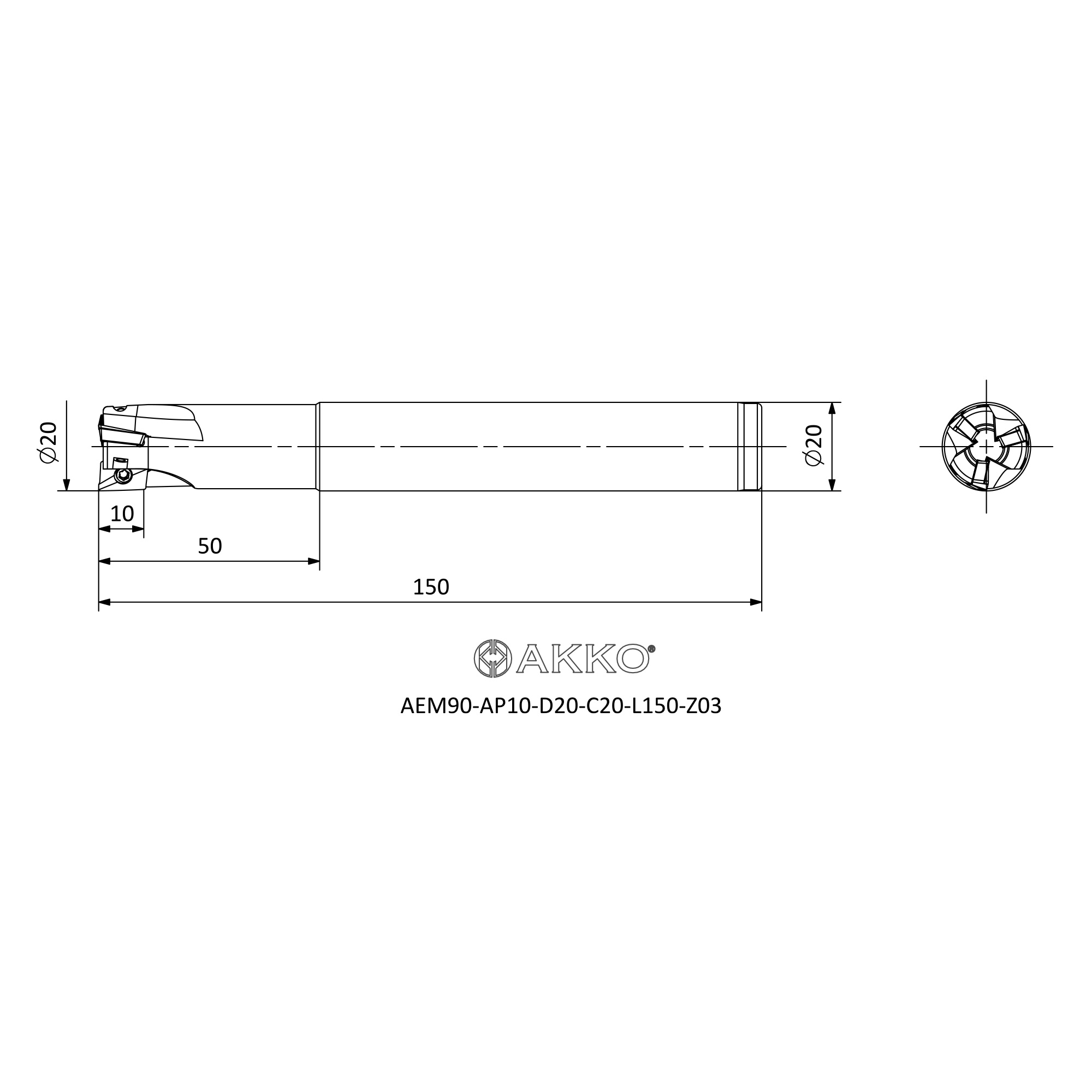 AKKO AEM90-AP10-D20-C20-L150-Z03 — фото 3