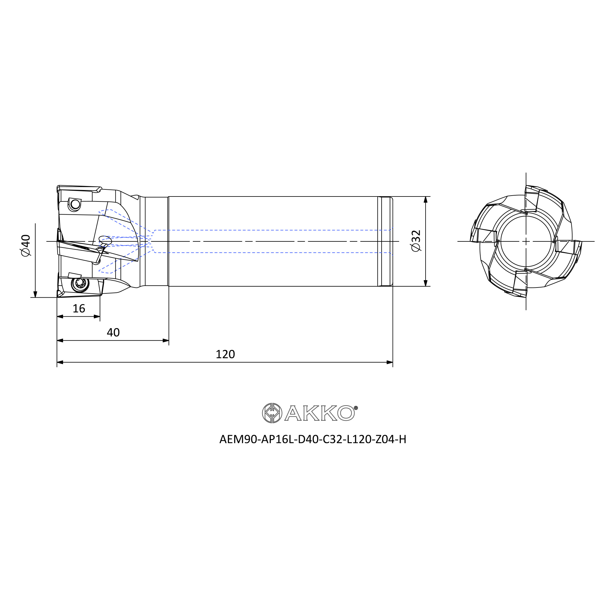 AKKO AEM90-AP16L-D40-C32-L120-Z04-H — фото 3