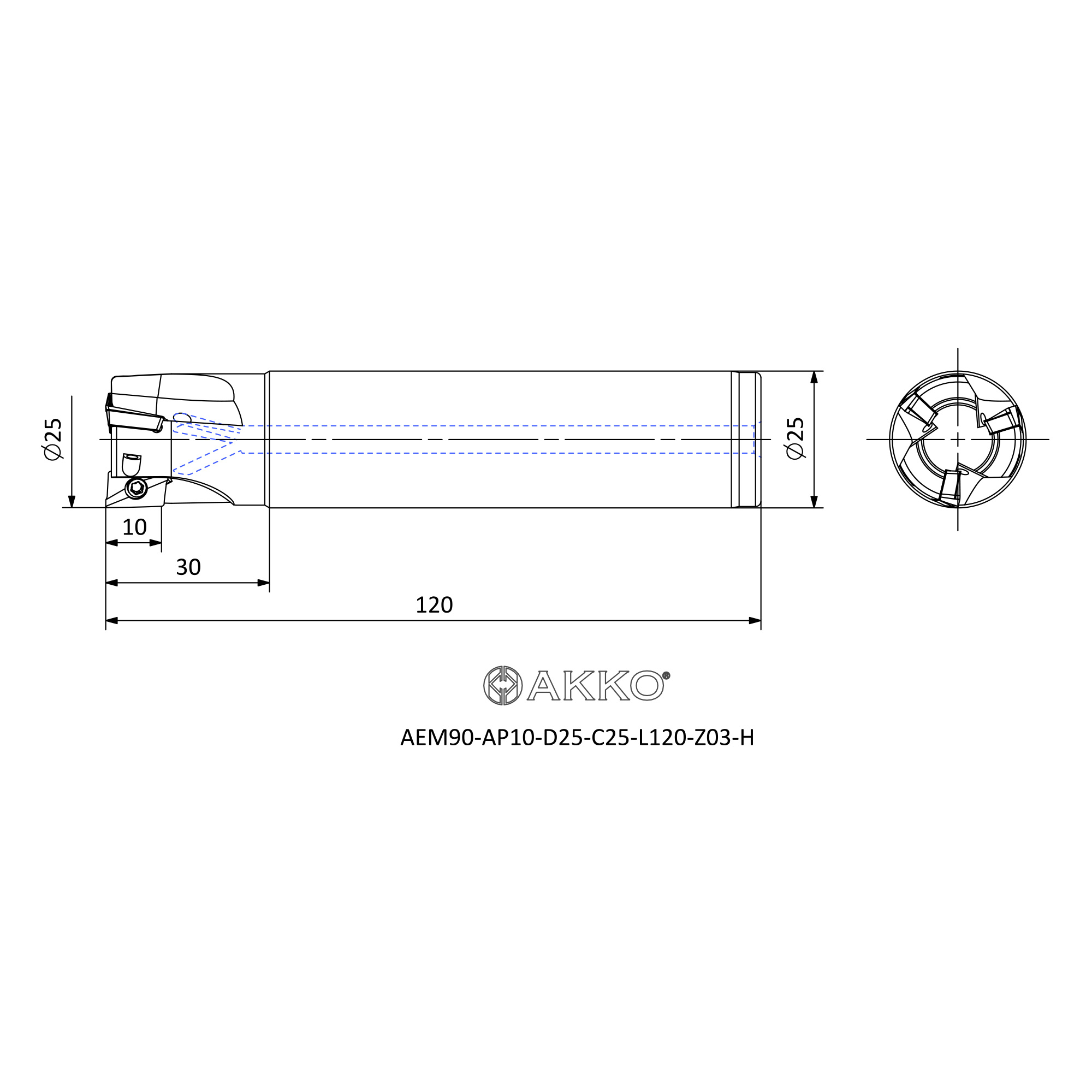 AKKO AEM90-AP10-D25-C25-L120-Z03-H — фото 3