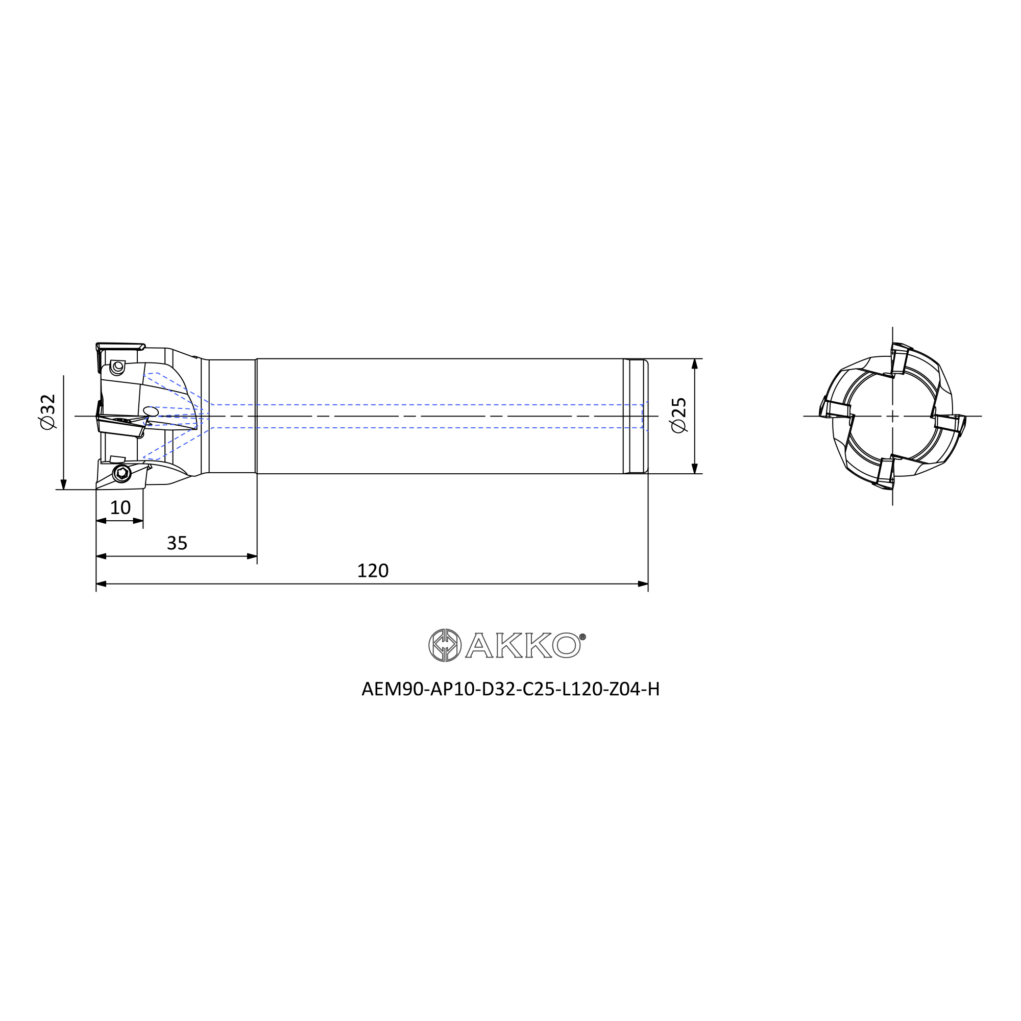 AKKO AEM90-AP10-D32-C25-L120-Z04-H — фото 3