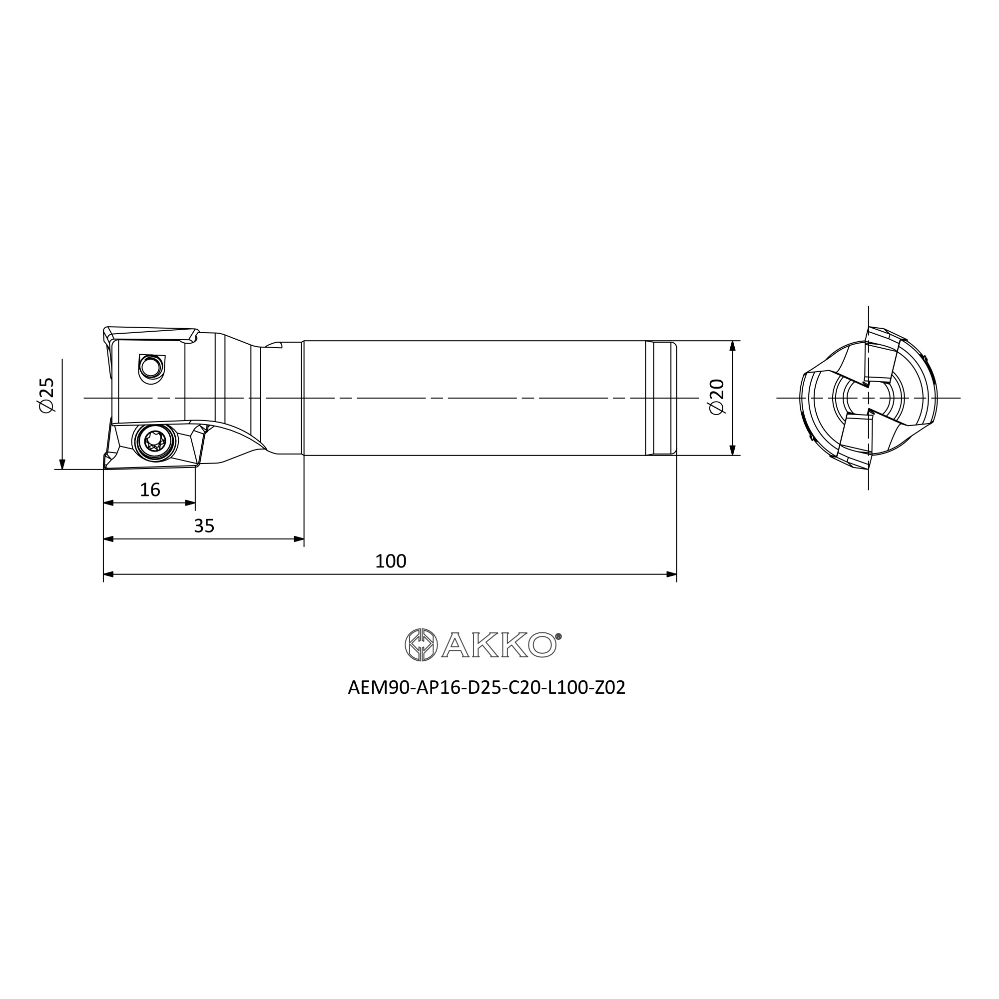 AKKO AEM90-AP16-D25-C20-L100-Z02 — фото 3