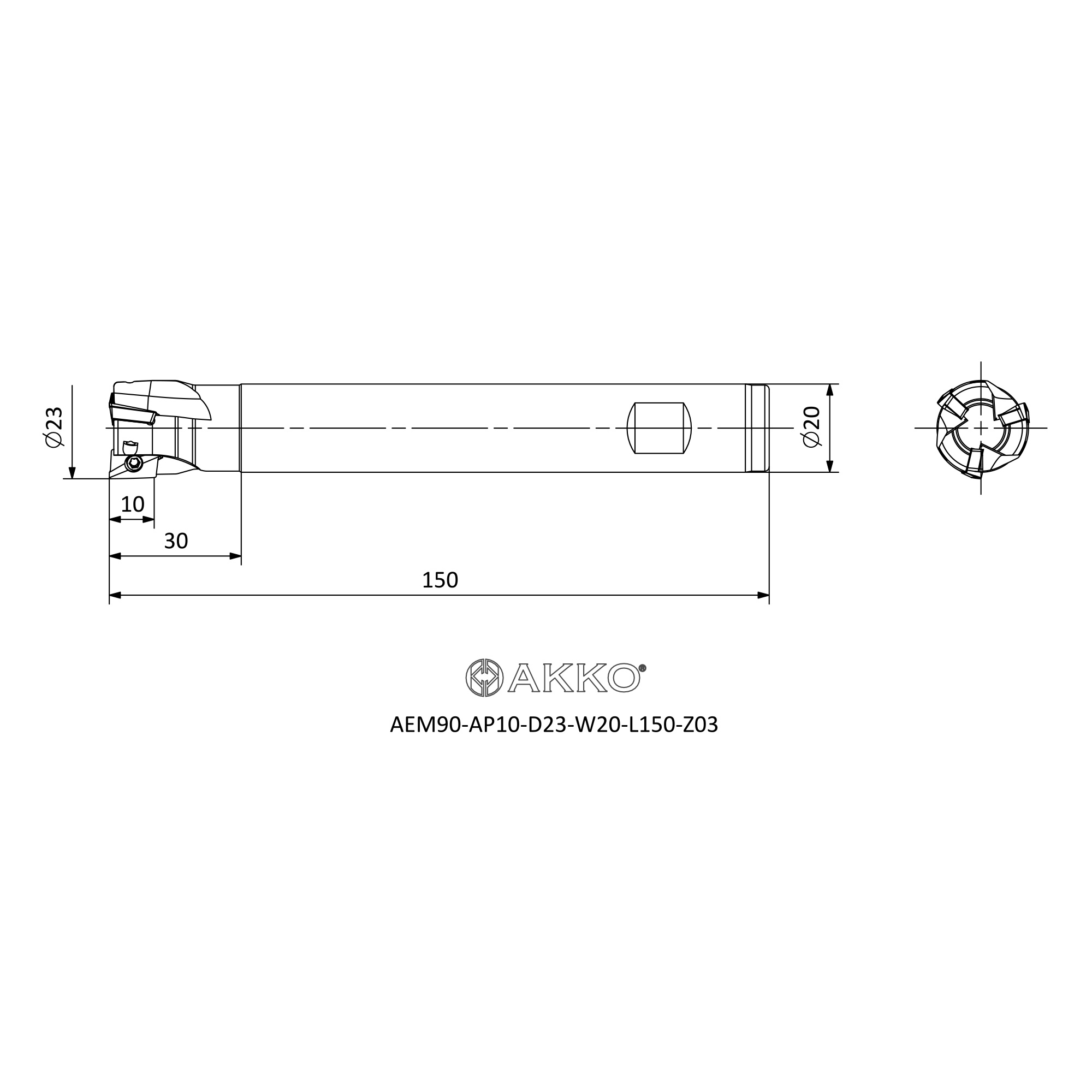 AKKO AEM90-AP10-D23-W20-L150-Z03 — фото 3