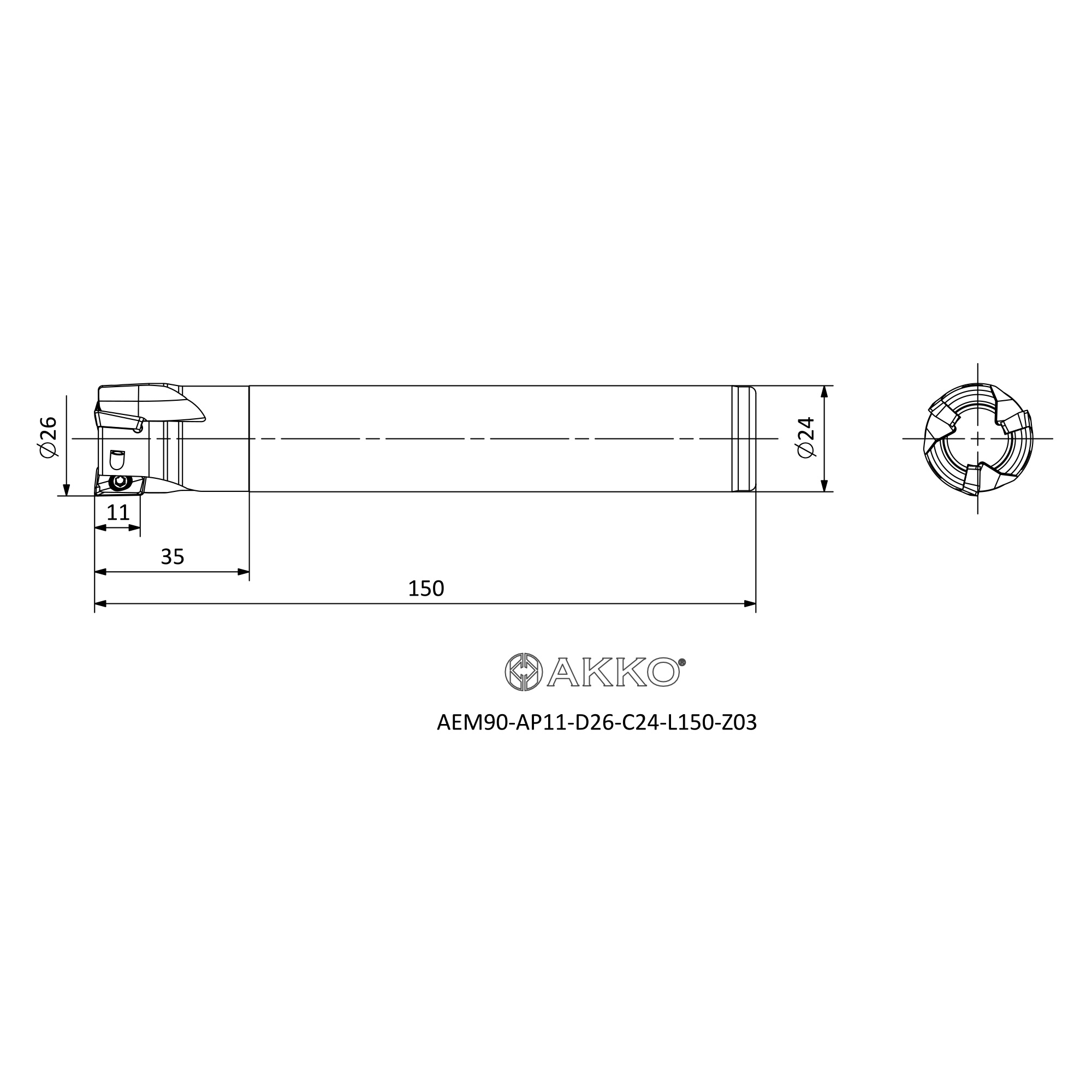 AKKO AEM90-AP11-D26-C24-L150-Z03 — фото 3