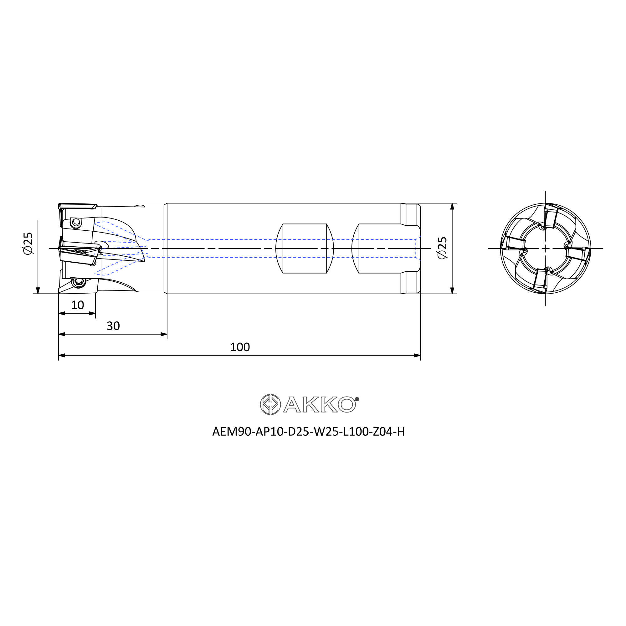 AKKO AEM90-AP10-D25-W25-L100-Z04-H — фото 3