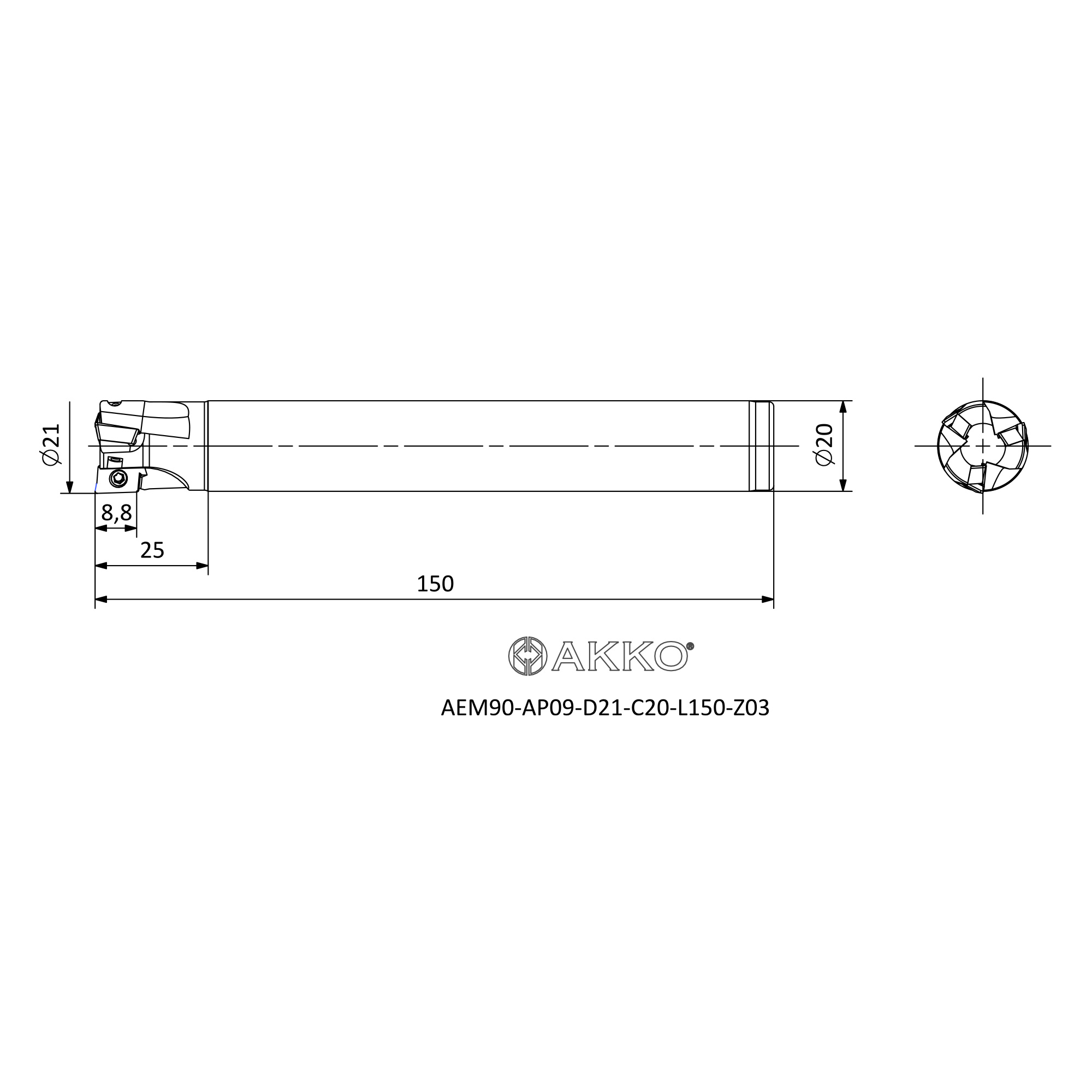 AKKO AEM90-AP09-D21-C20-L150-Z03 — фото 3
