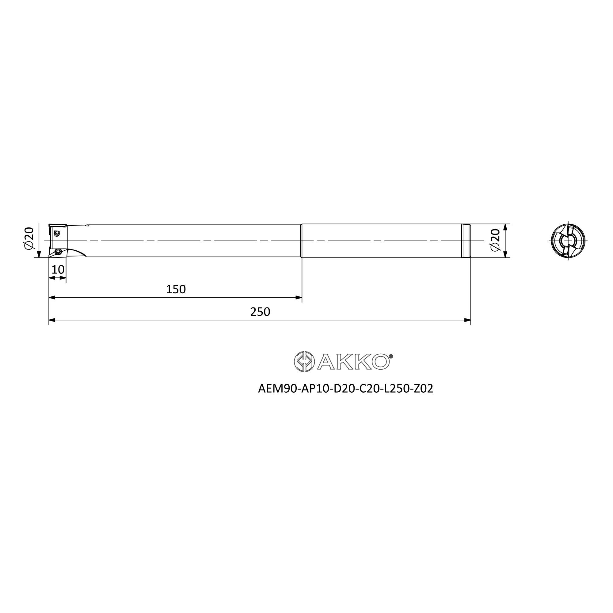 AKKO AEM90-AP10-D20-C20-L250-Z02 — фото 3