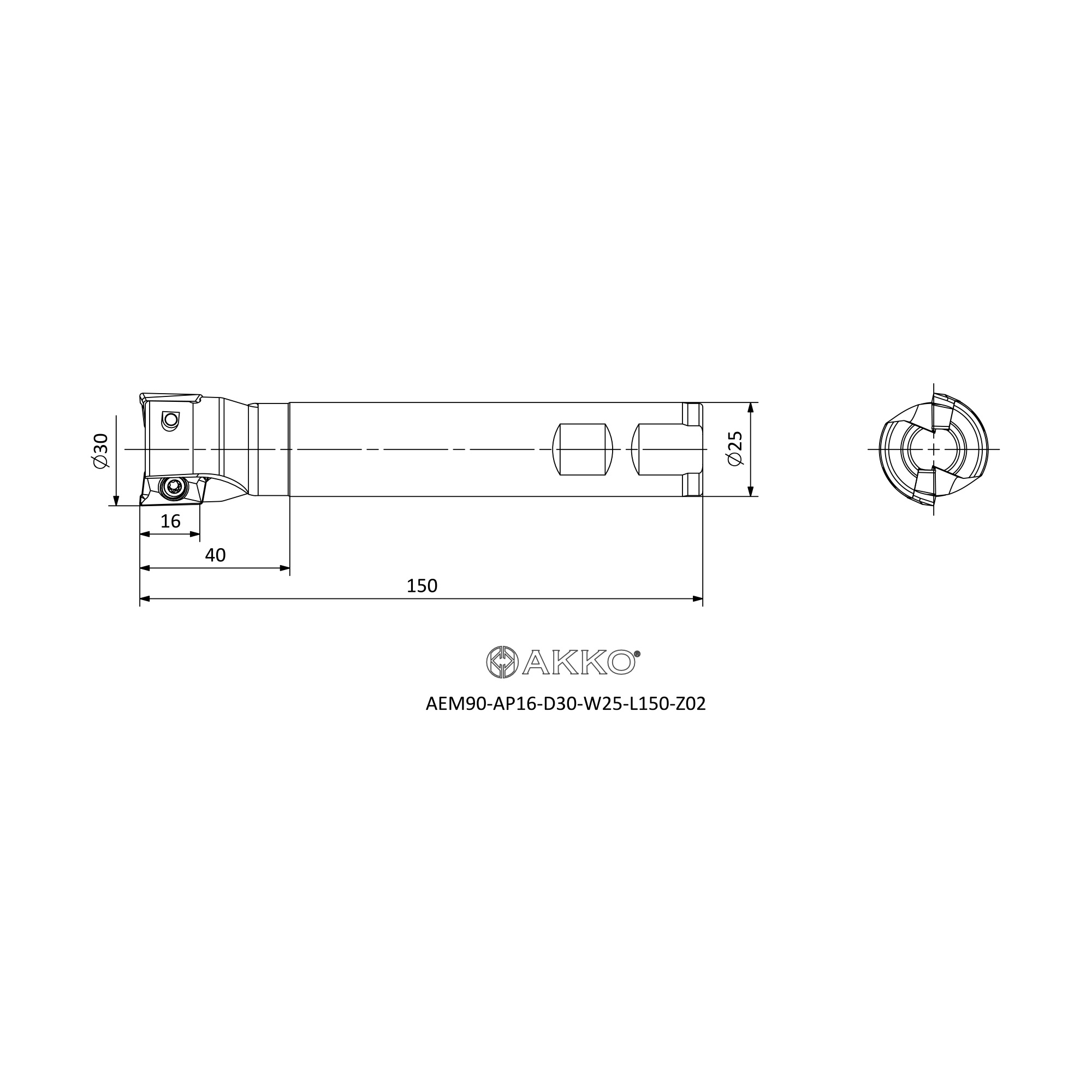 AKKO AEM90-AP16-D30-W25-L150-Z02 — фото 3