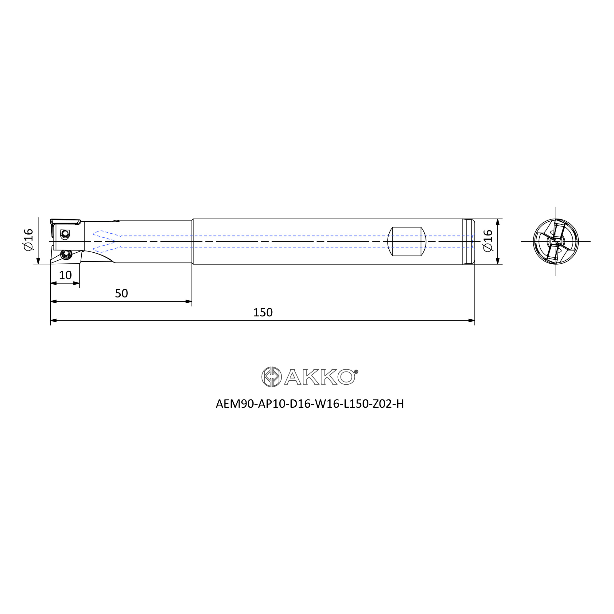 AKKO AEM90-AP10-D16-W16-L150-Z02-H — фото 3