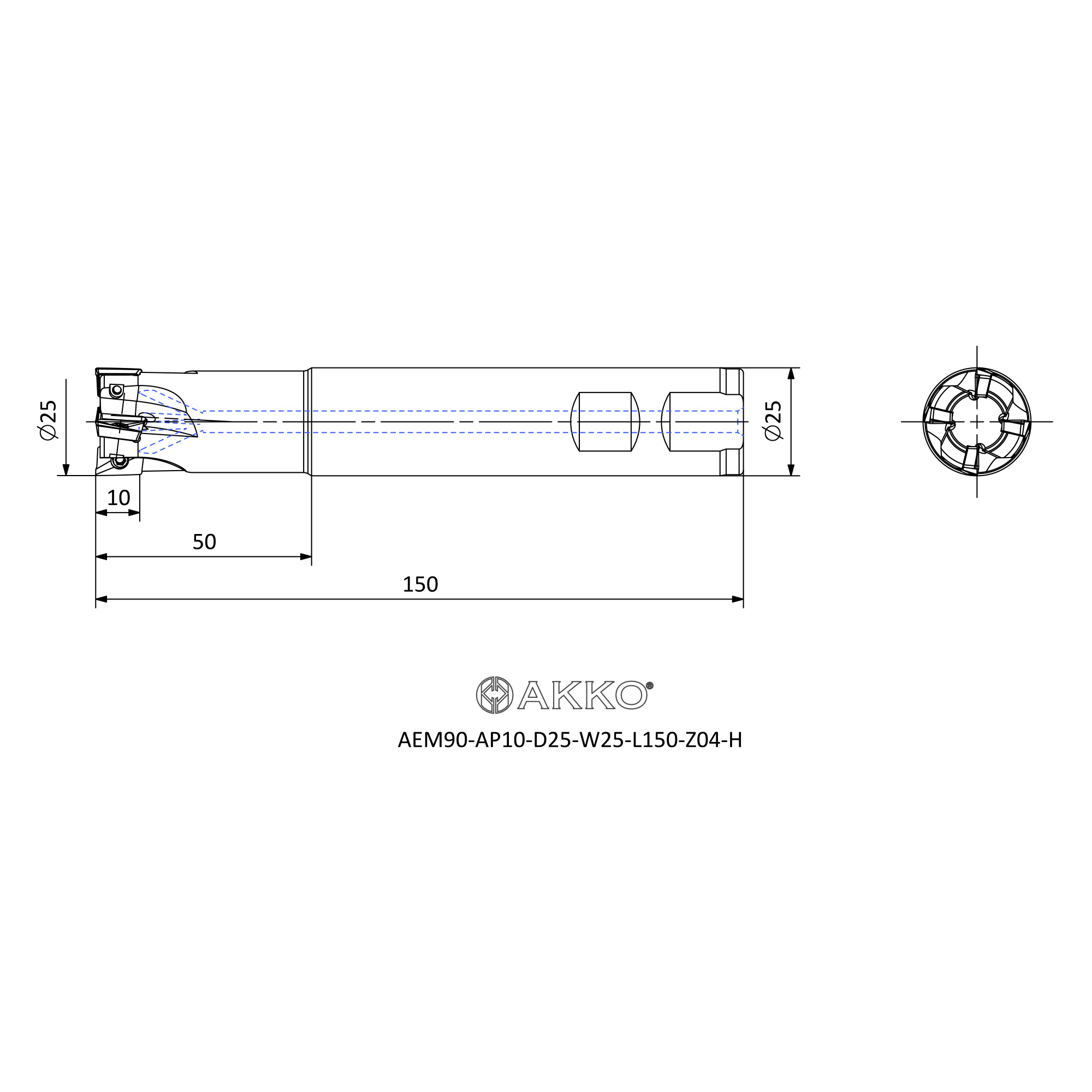 AKKO AEM90-AP10-D25-W25-L150-Z04-H — фото 3