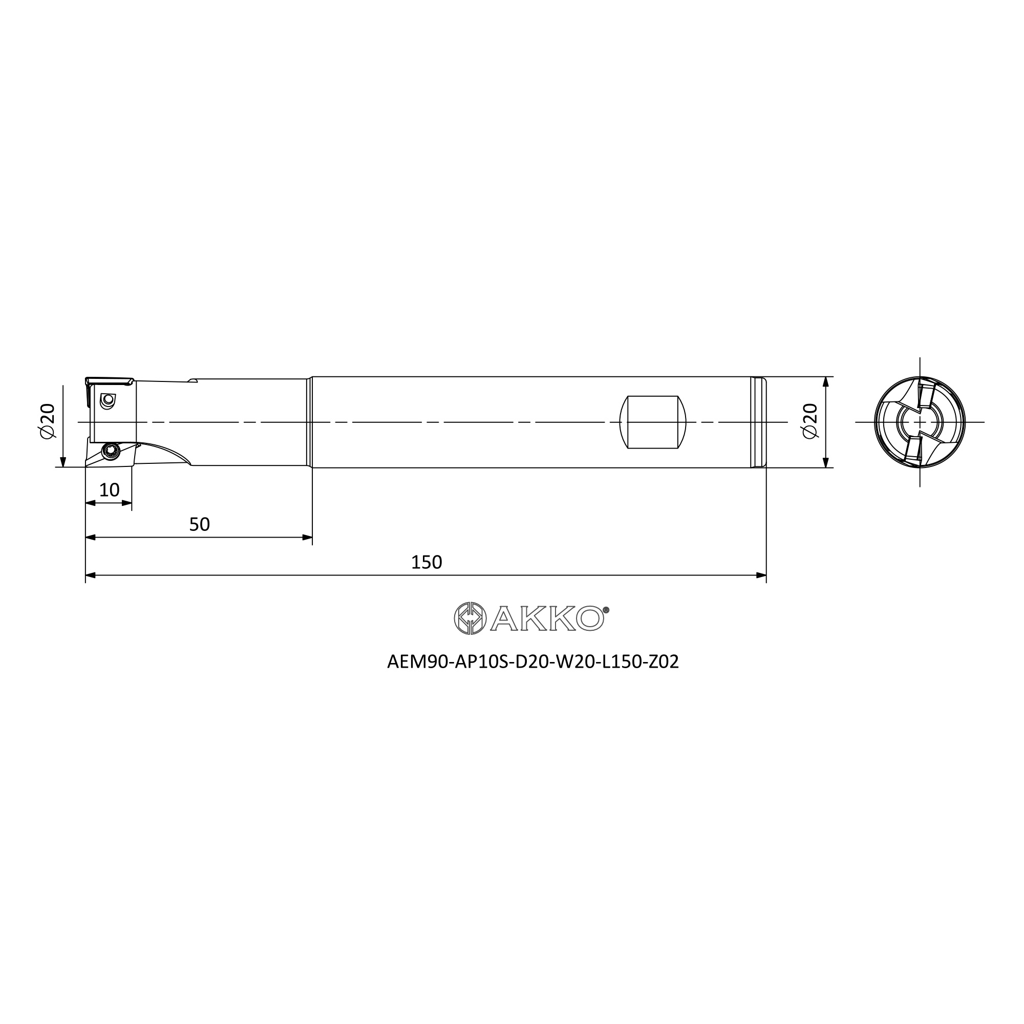 AKKO AEM90-AP10S-D20-W20-L150-Z02 — фото 3