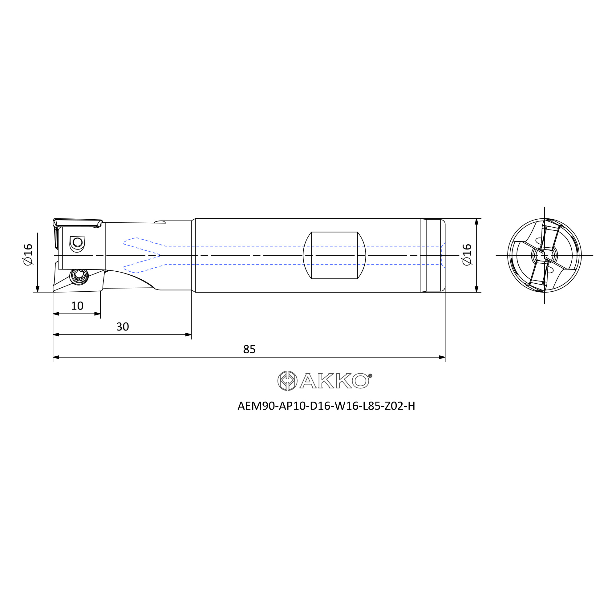 AKKO AEM90-AP10-D16-W16-L85-Z02-H — фото 3