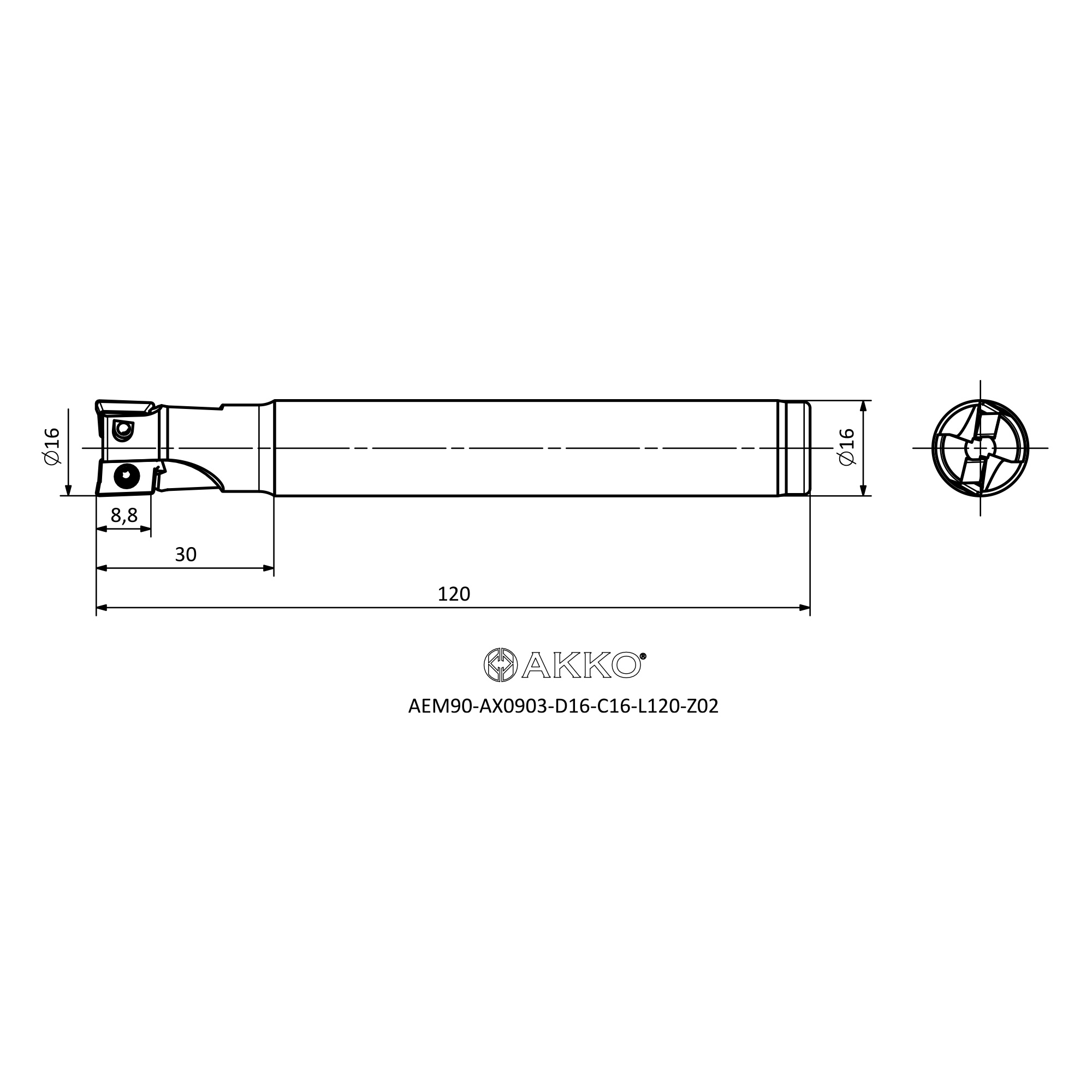 AKKO AEM90-AX0903-D16-C16-L120-Z02 — фото 3