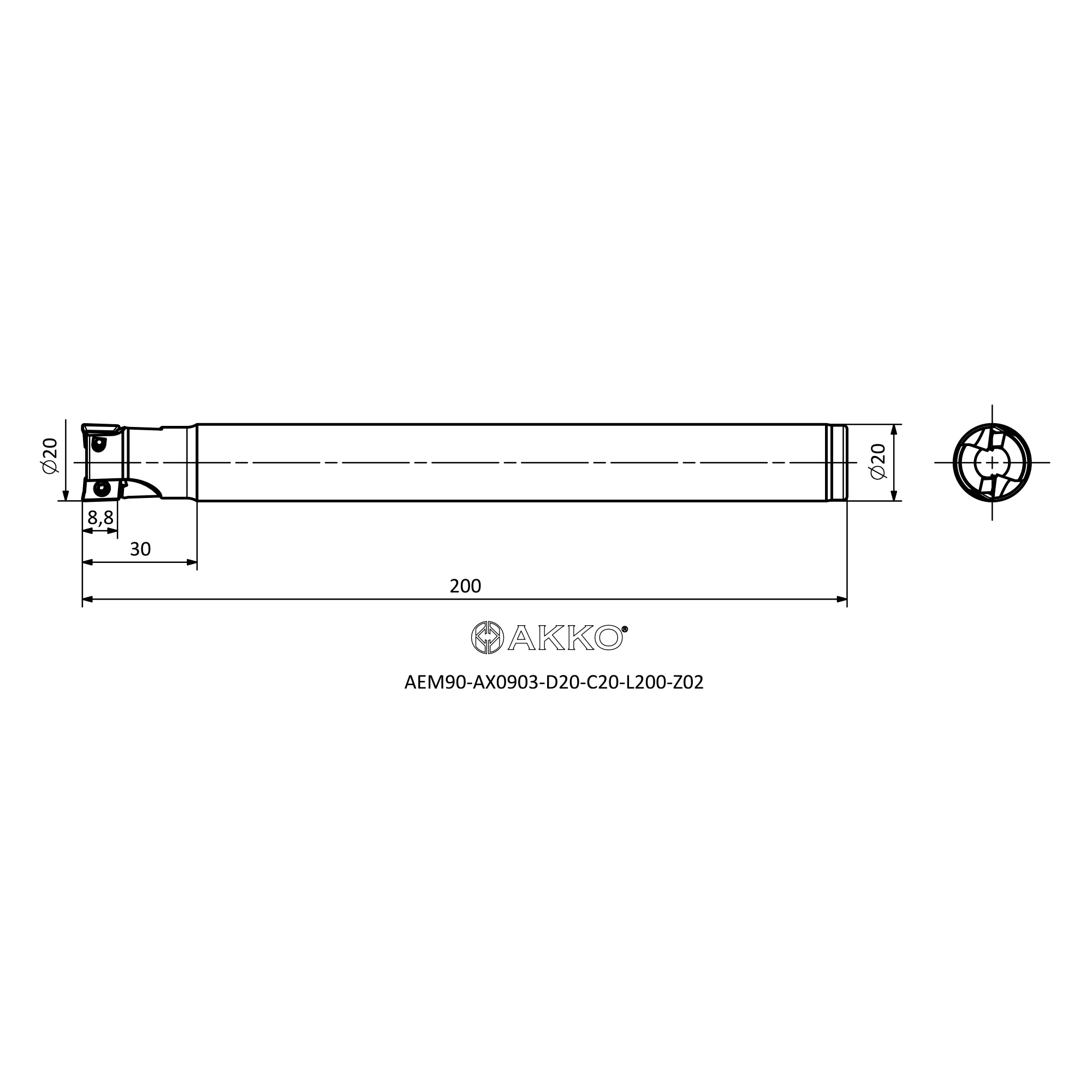 AKKO AEM90-AX0903-D20-C20-L200-Z02 — фото 3
