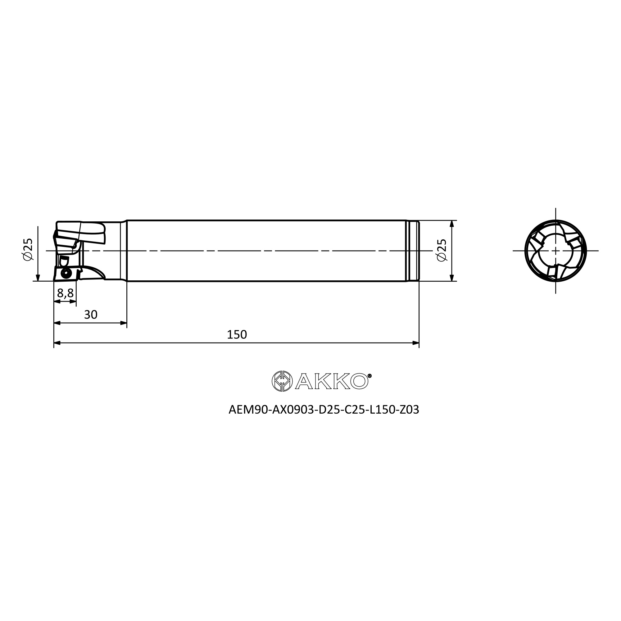 AKKO AEM90-AX0903-D25-C25-L150-Z03 — фото 3