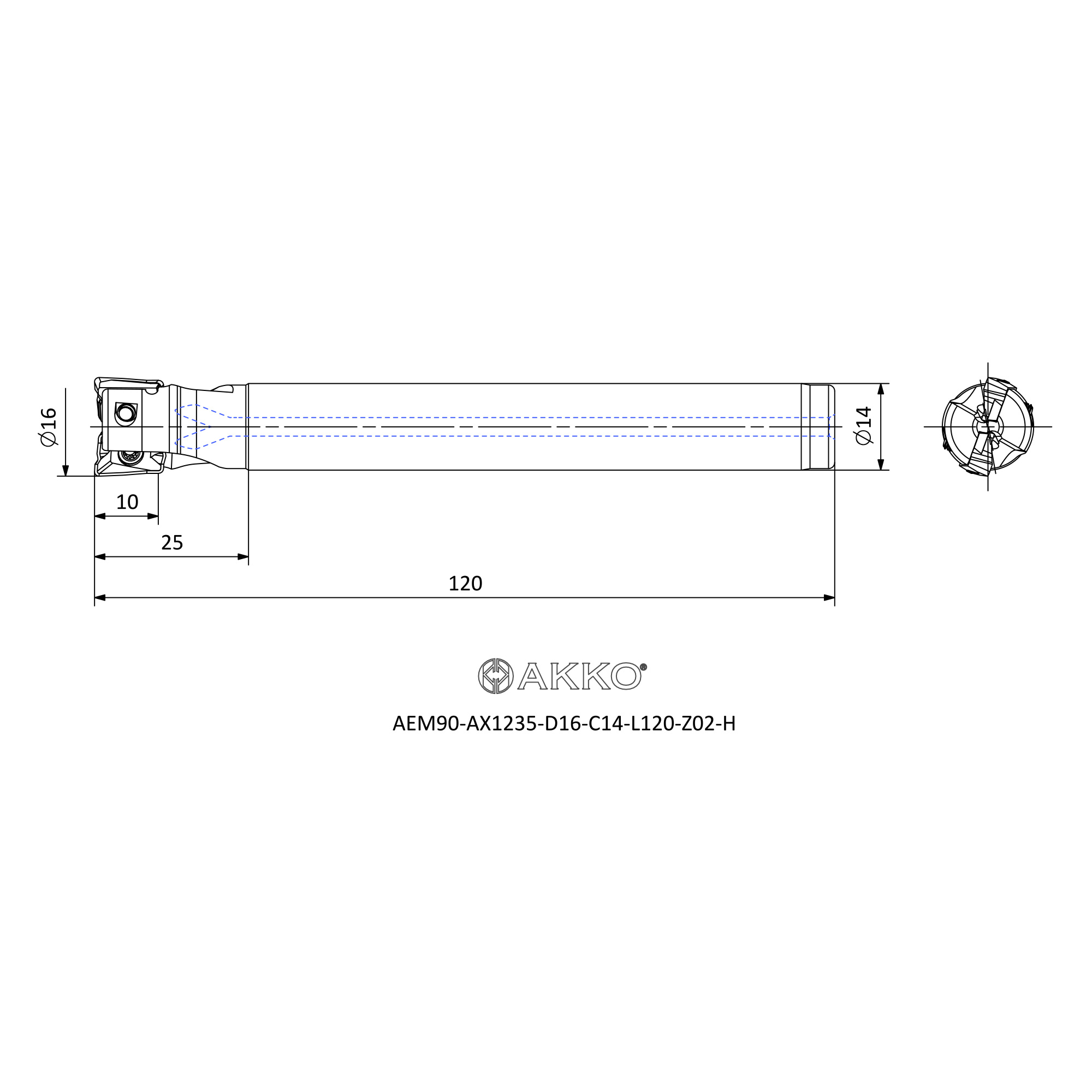 AKKO AEM90-AX1235-D16-C14-L120-Z02-H — фото 3