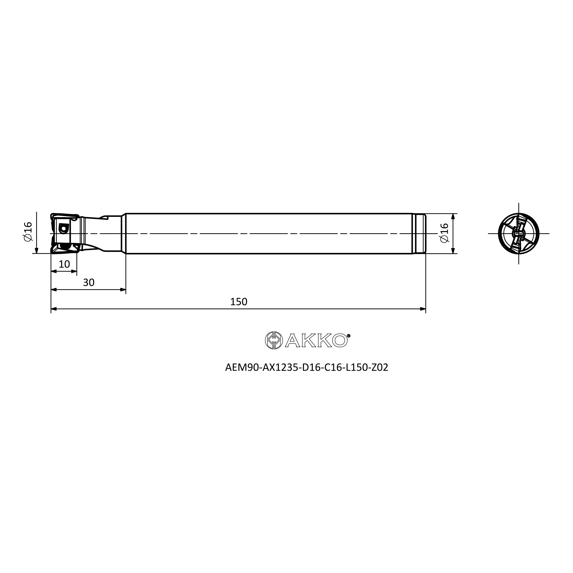 AKKO AEM90-AX1235-D16-C16-L150-Z02 — фото 3