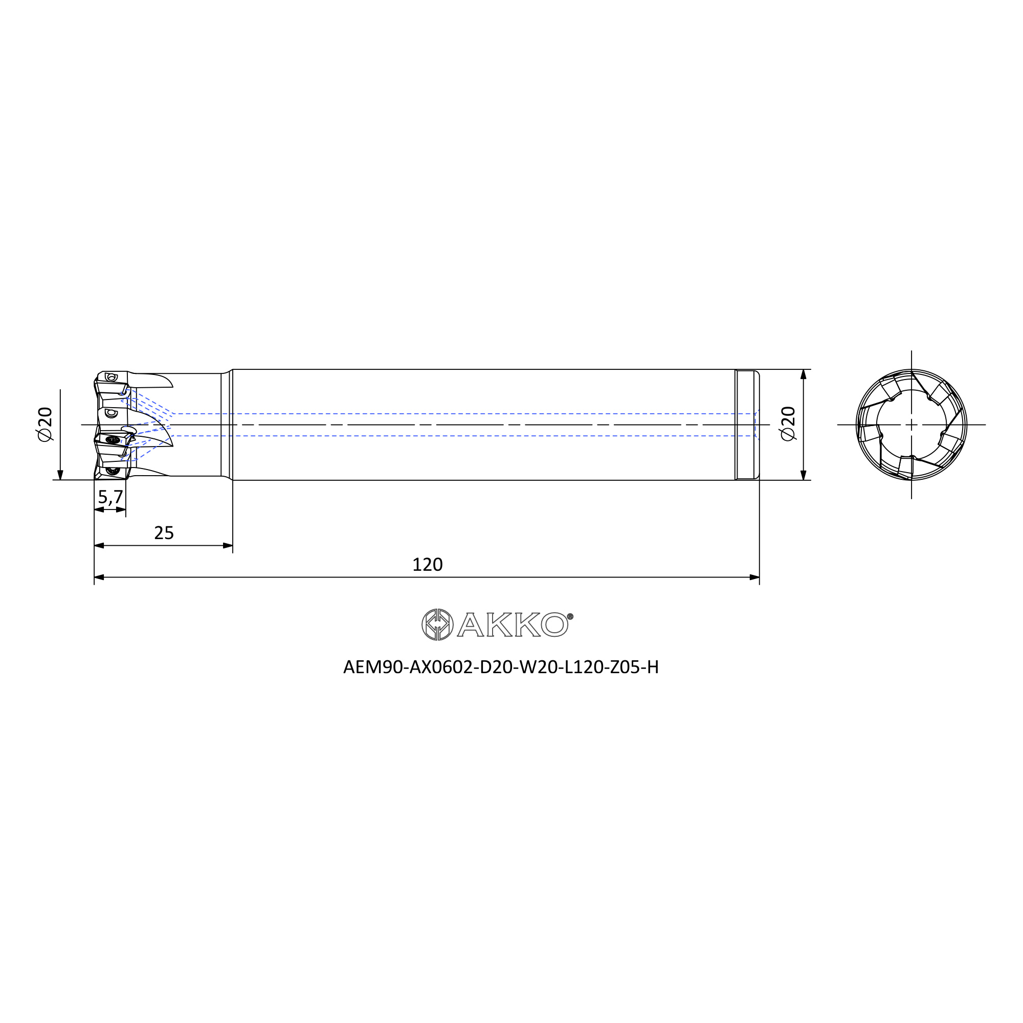 AKKO AEM90-AX0602-D20-W20-L120-Z05-H — фото 3