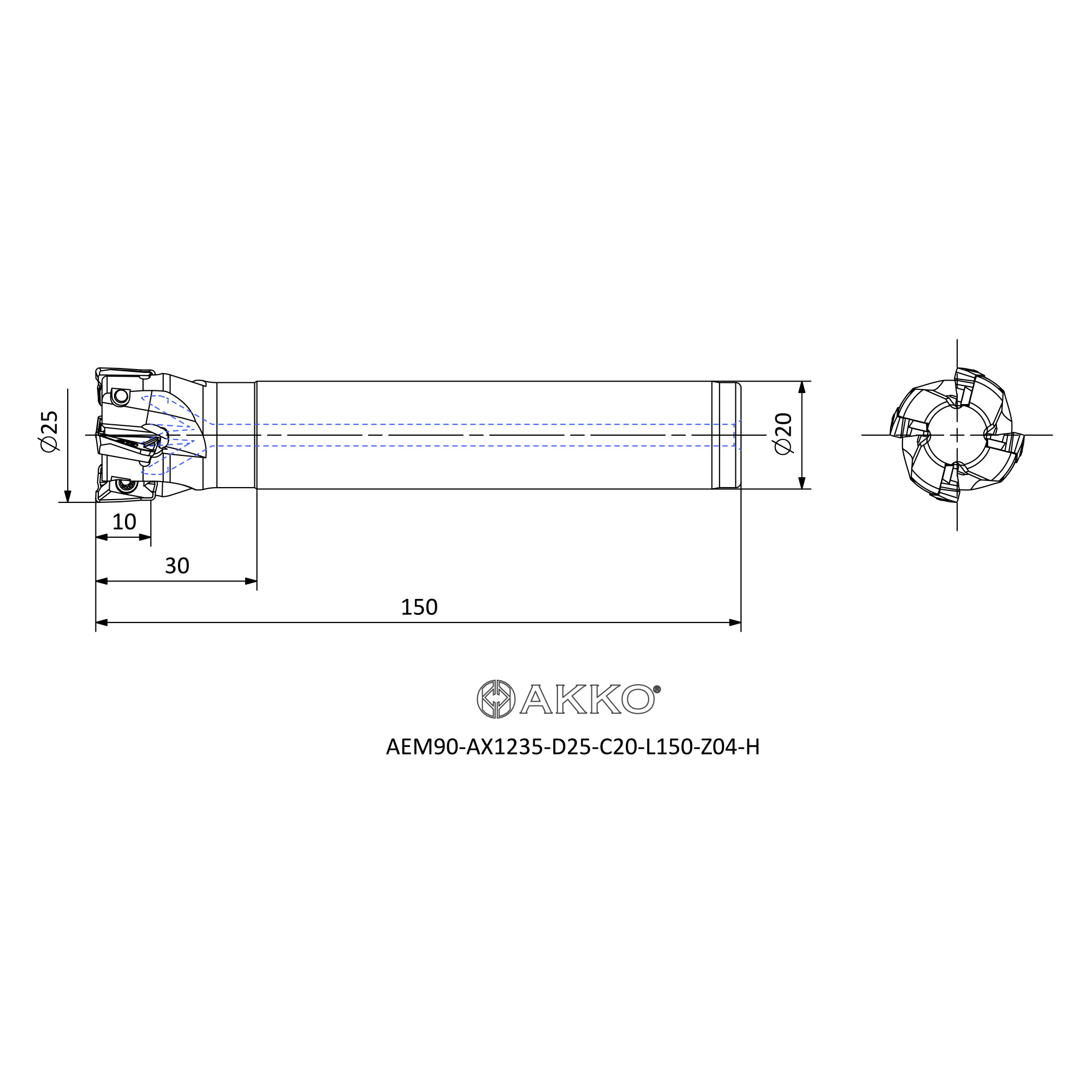 AKKO AEM90-AX1235-D25-C20-L150-Z04-H — фото 3