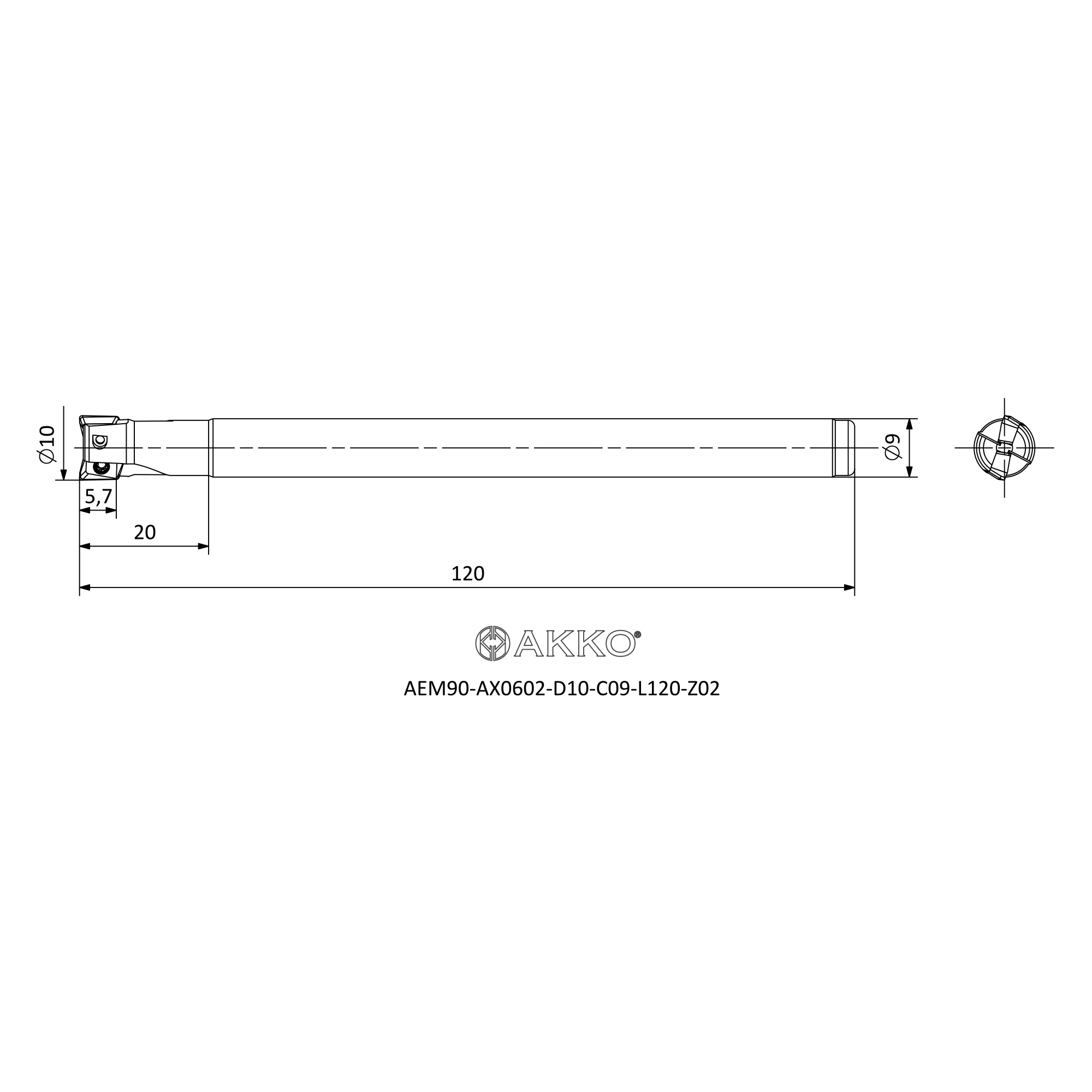 AKKO AEM90-AX0602-D10-C09-L120-Z02 — фото 3
