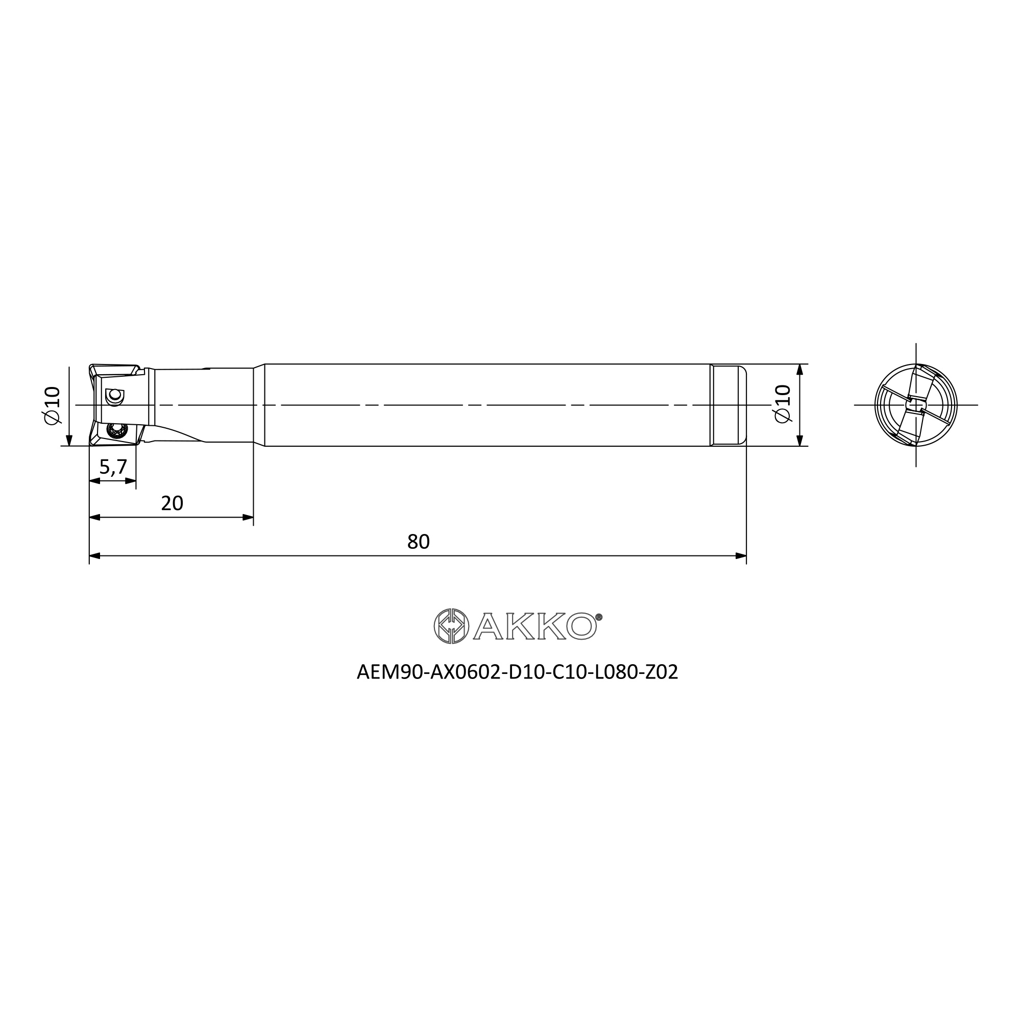 AKKO AEM90-AX0602-D10-C10-L080-Z02 — фото 3