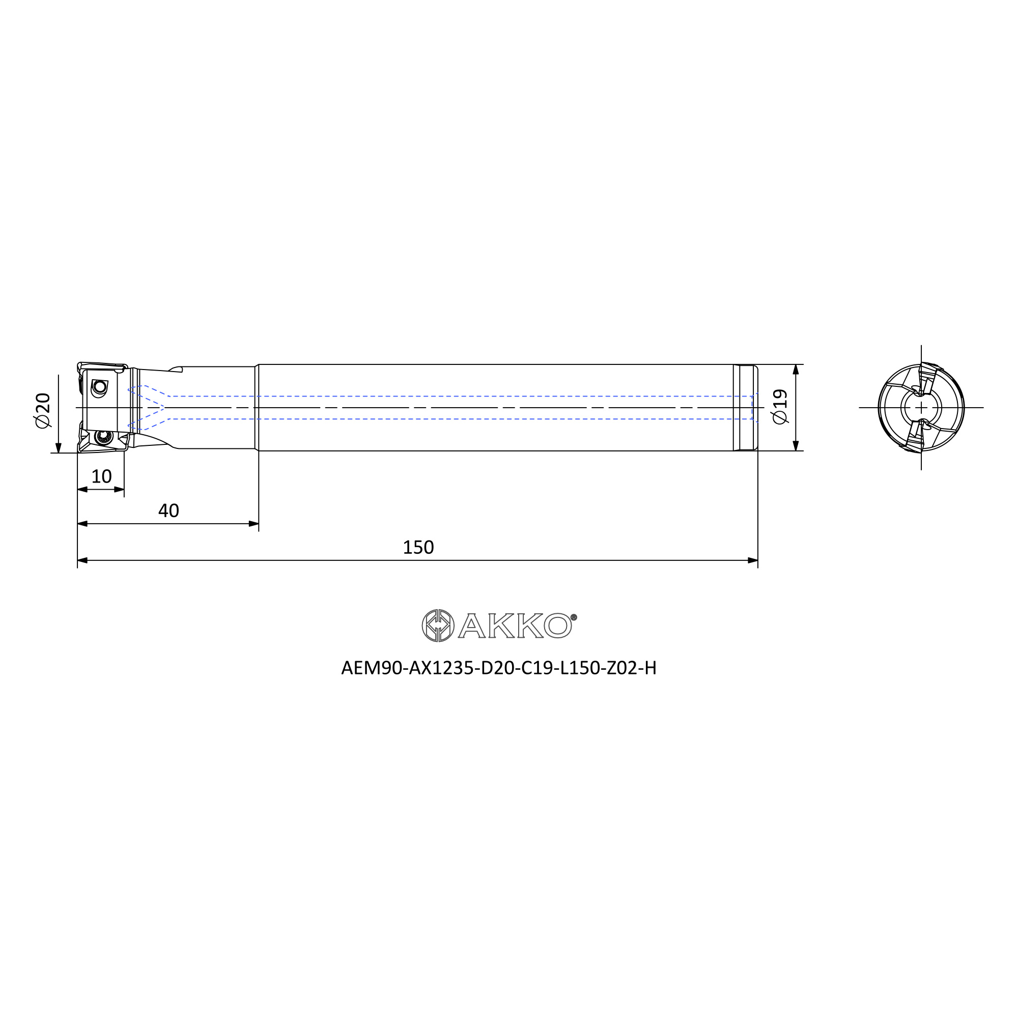AKKO AEM90-AX1235-D20-C19-L150-Z02-H — фото 3