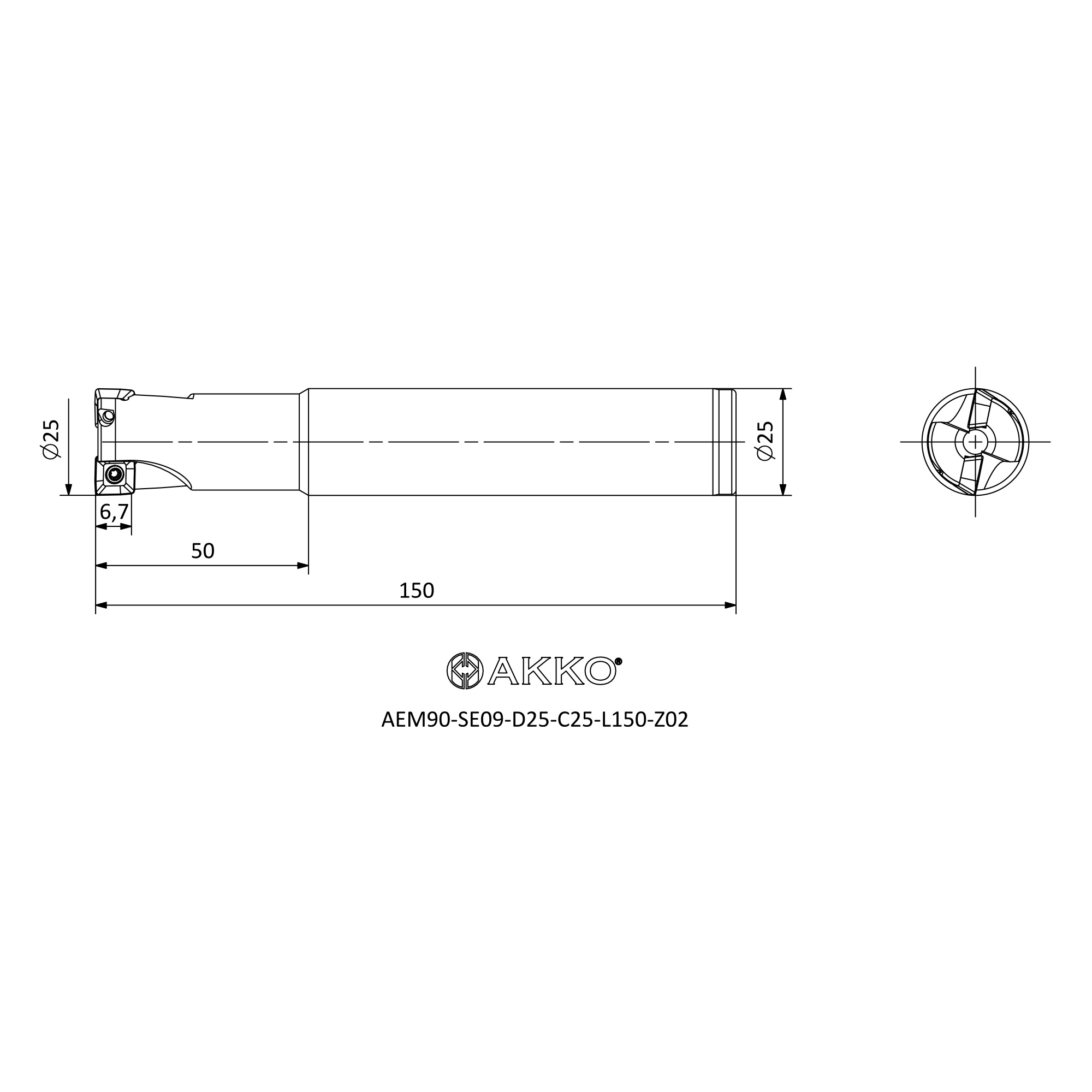 AKKO AEM90-SE09-D25-C25-L150-Z02 — фото 3