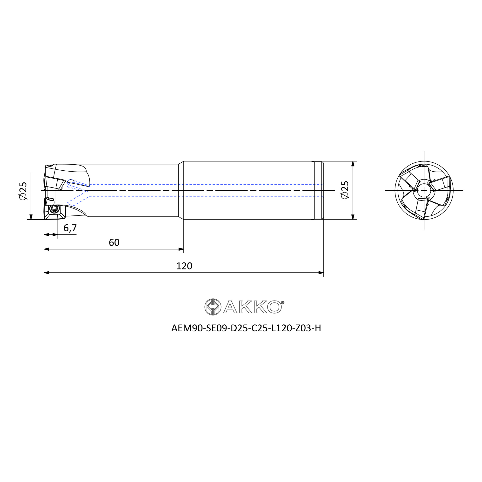 AKKO AEM90-SE09-D25-C25-L120-Z03-H — фото 3