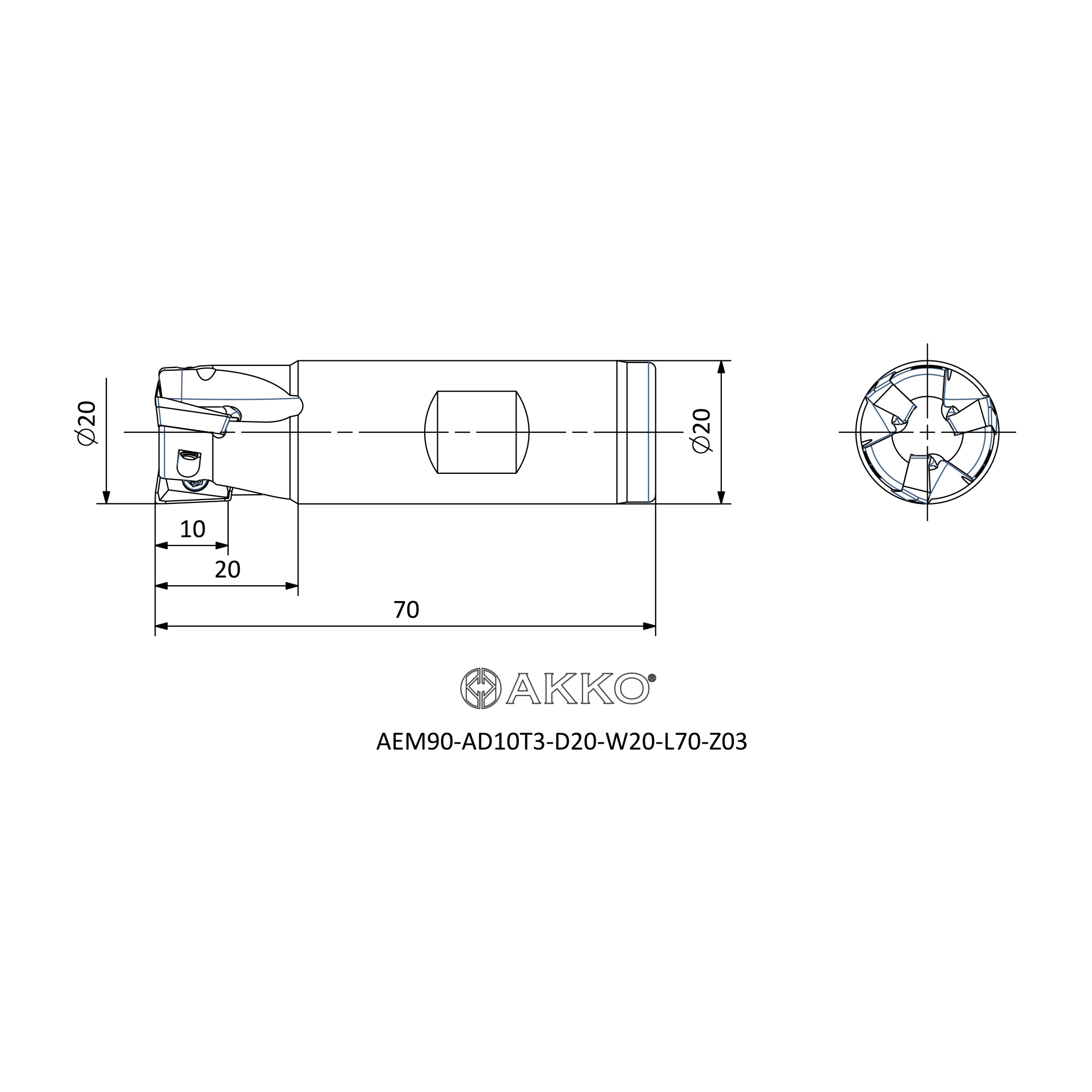 AKKO AEM90-AD10T3-D20-W20-L70-Z03 — фото 3