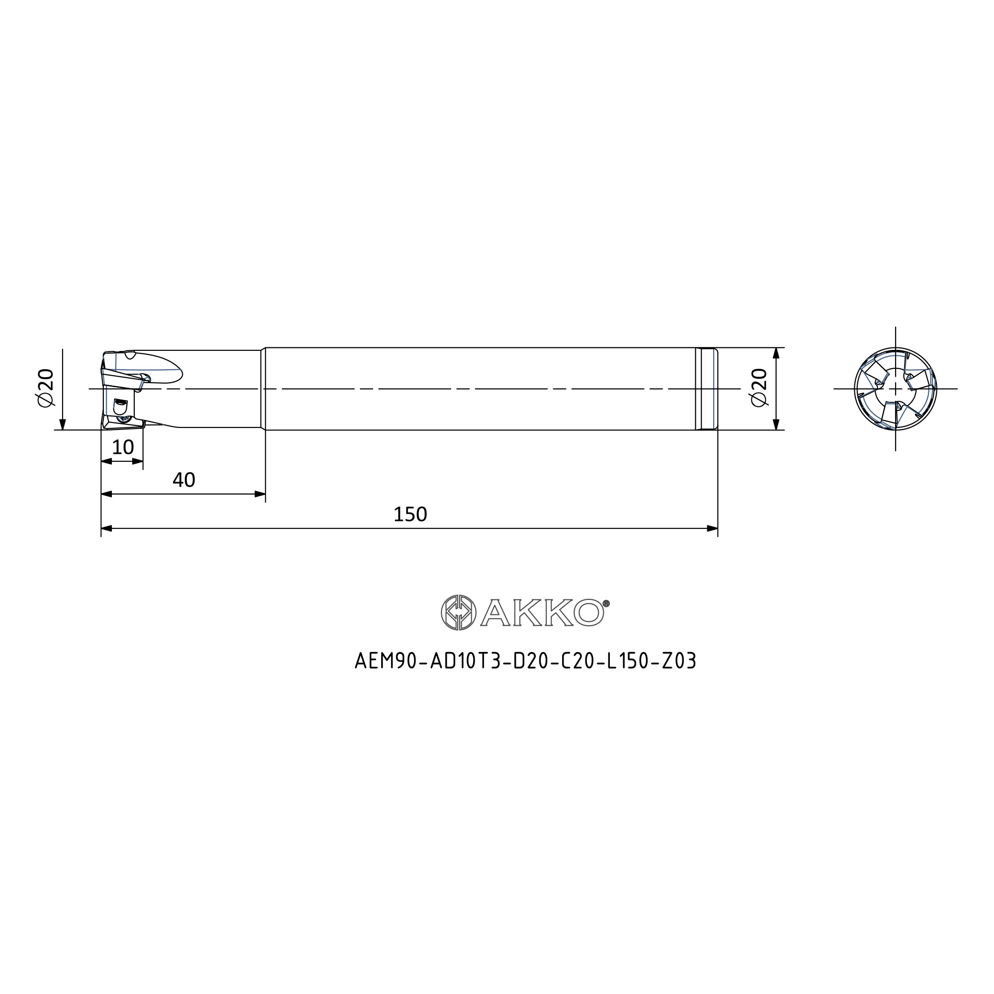 AKKO AEM90-AD10T3-D20-C20-L150-Z03 — фото 3