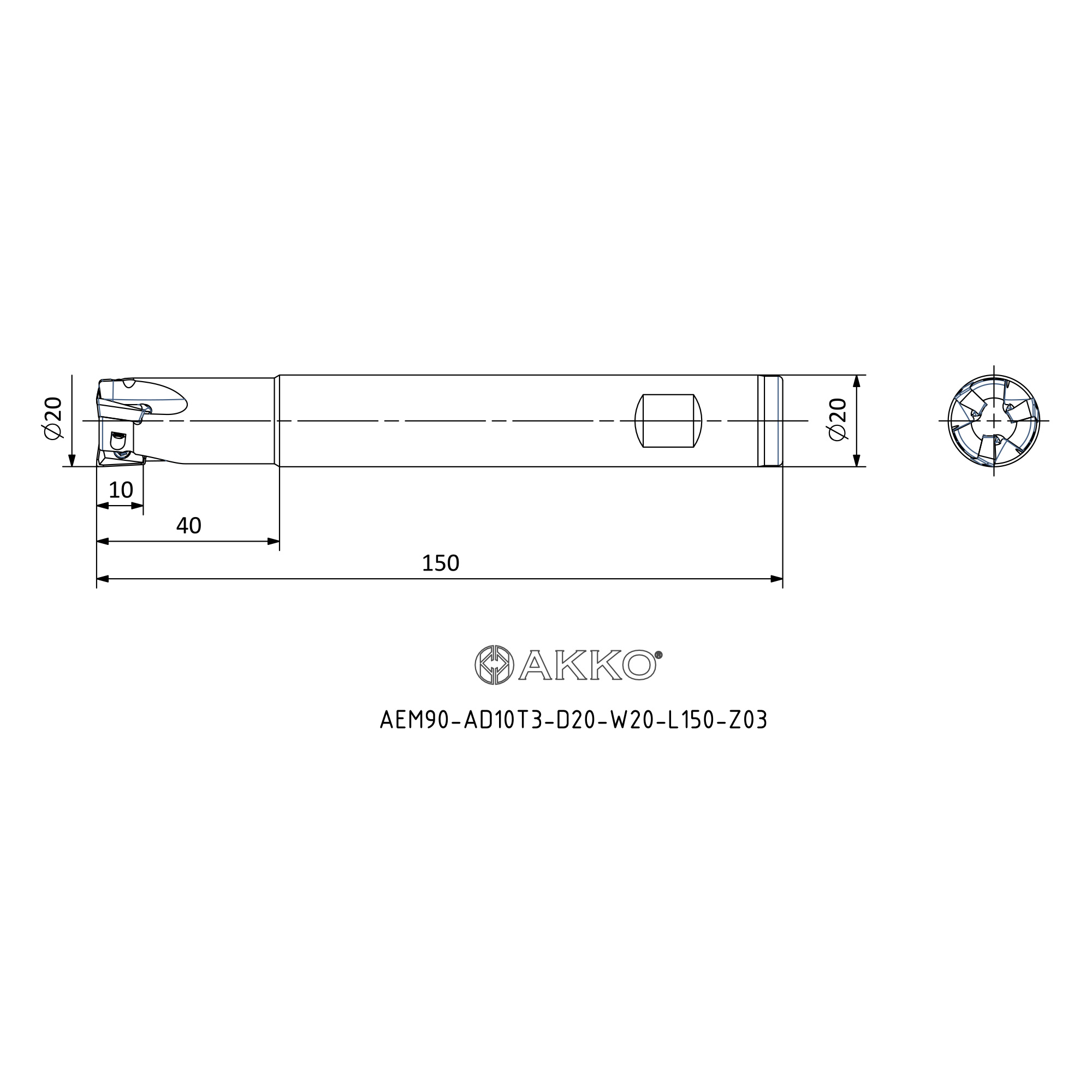 AKKO AEM90-AD10T3-D20-W20-L150-Z03 — фото 3