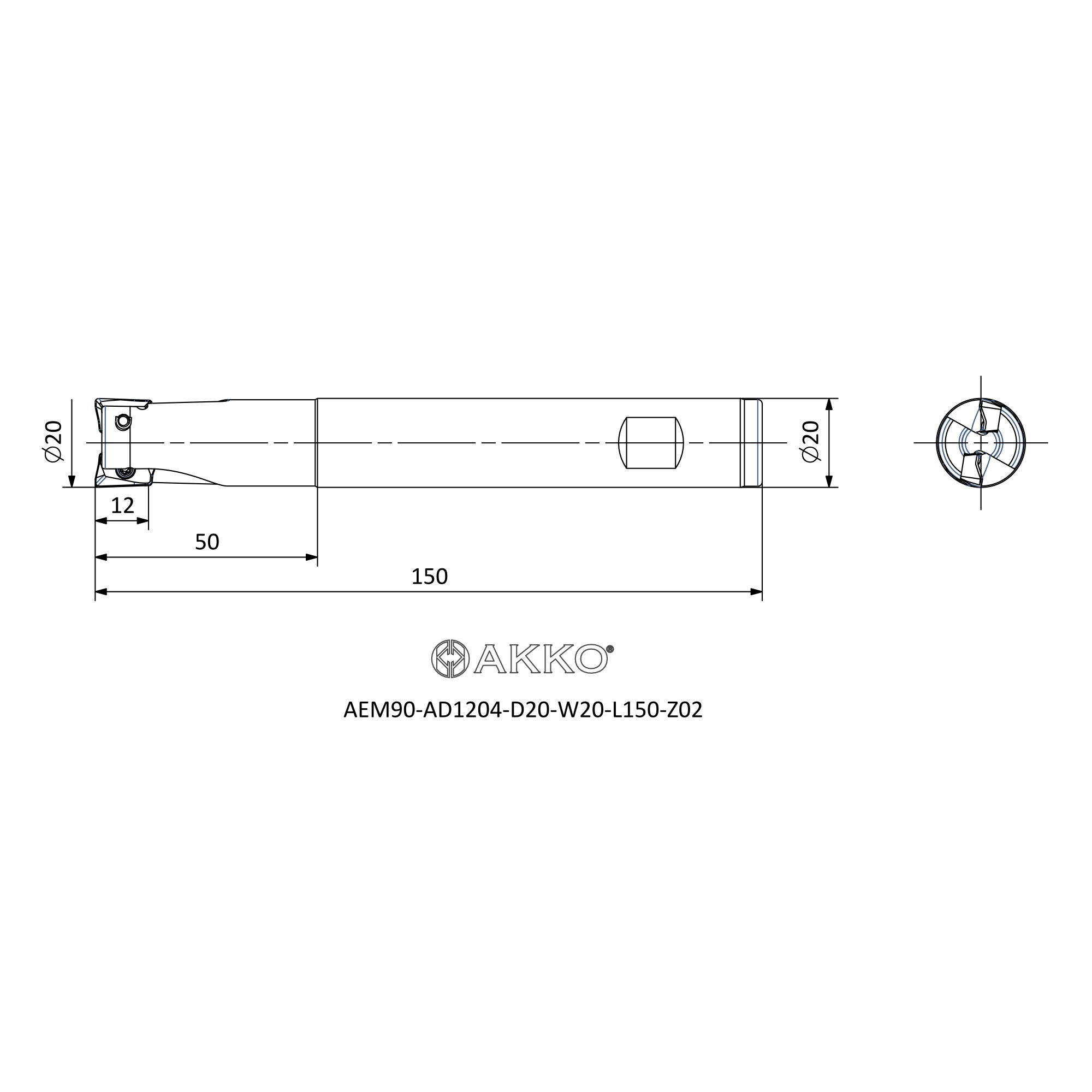 AKKO AEM90-AD1204-D20-W20-L150-Z02 — фото 3