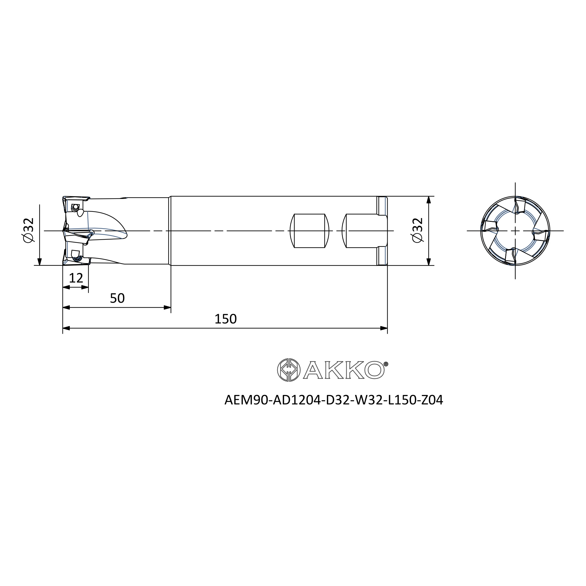 AKKO AEM90-AD1204-D32-W32-L150-Z04 — фото 3
