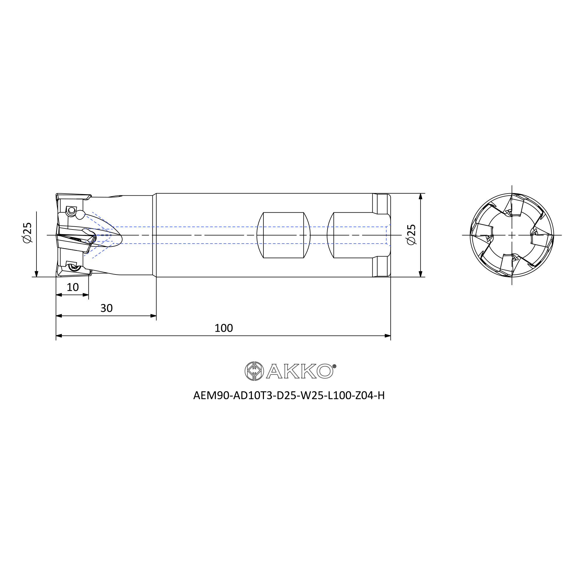 AKKO AEM90-AD10T3-D25-W25-L100-Z04-H — фото 3
