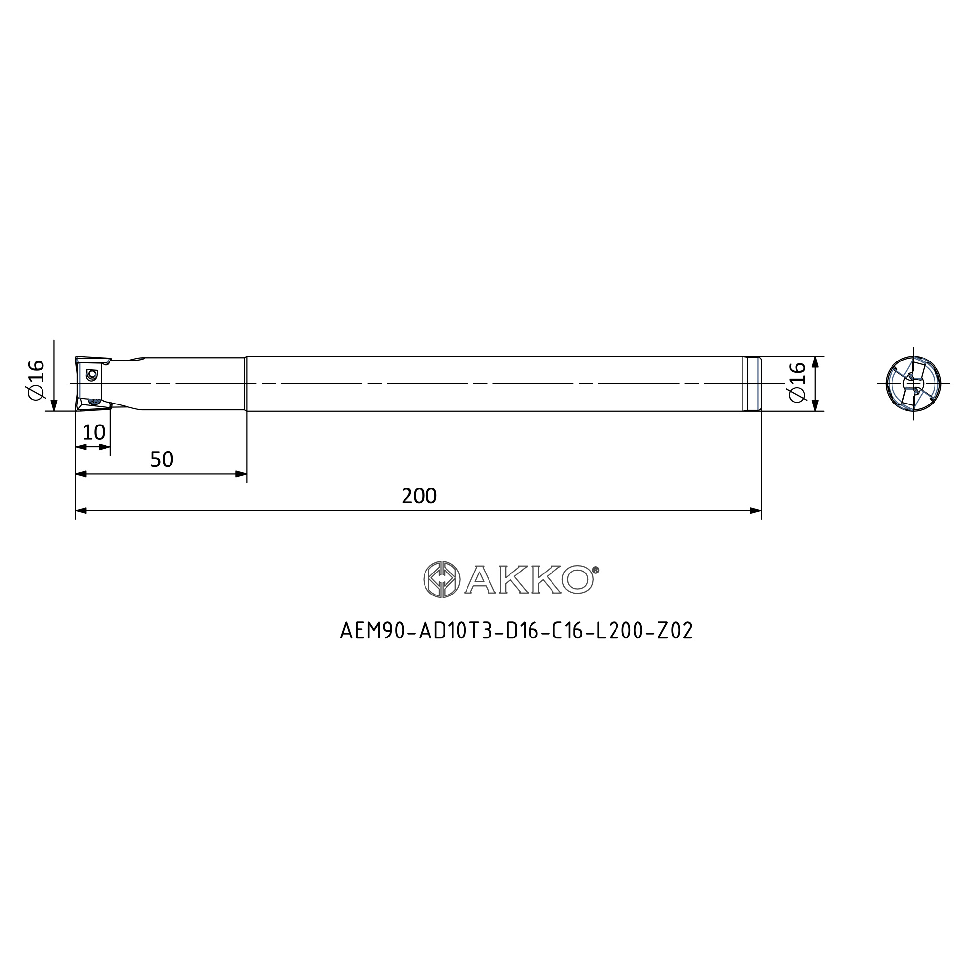 AKKO AEM90-AD10T3-D16-C16-L200-Z02 — фото 3