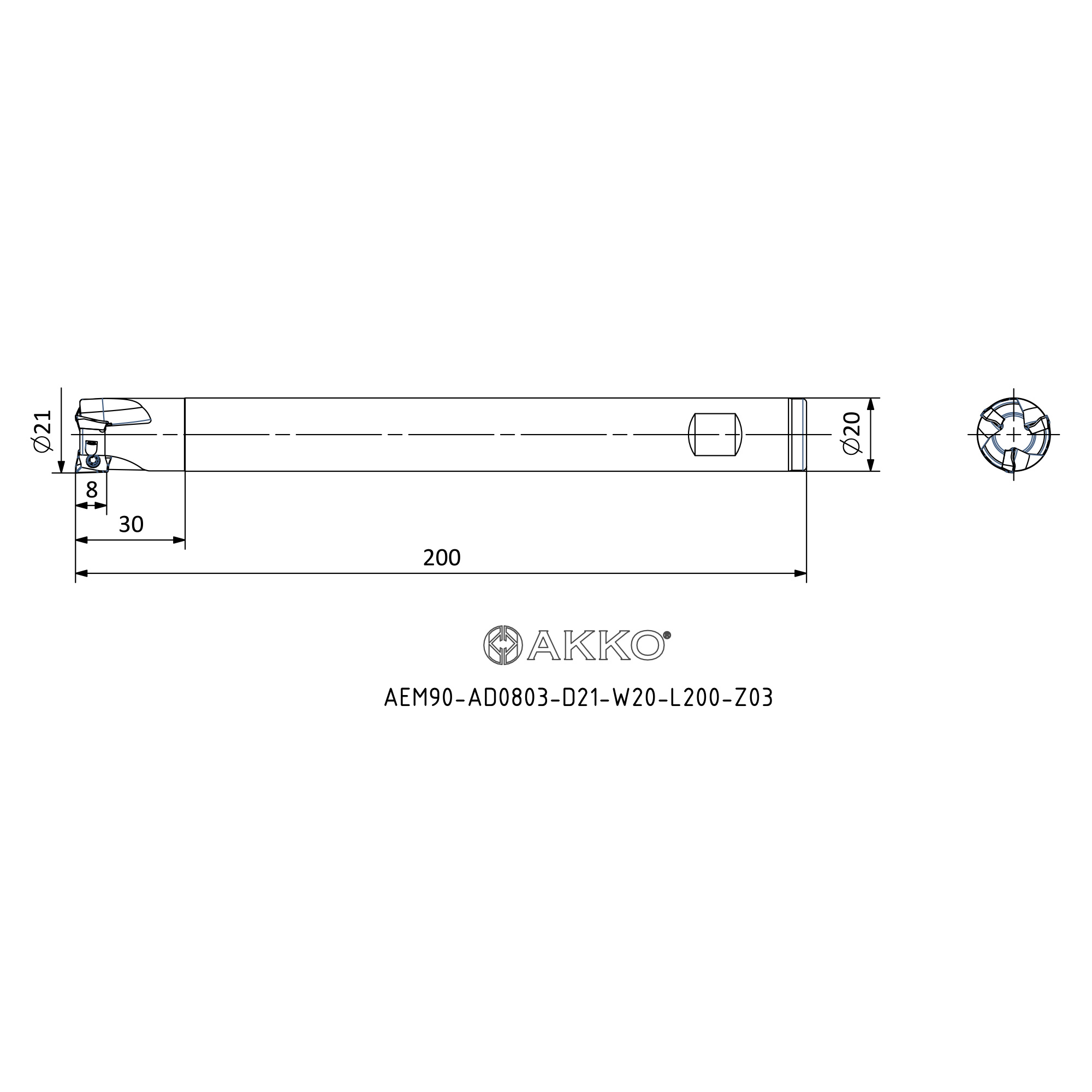 AKKO AEM90-AD0803-D21-W20-L200-Z03 — фото 3