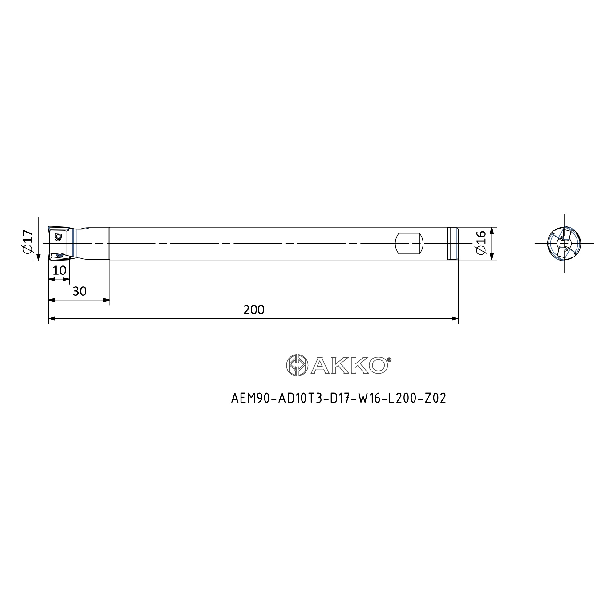 AKKO AEM90-AD10T3-D17-W16-L200-Z02 — фото 3