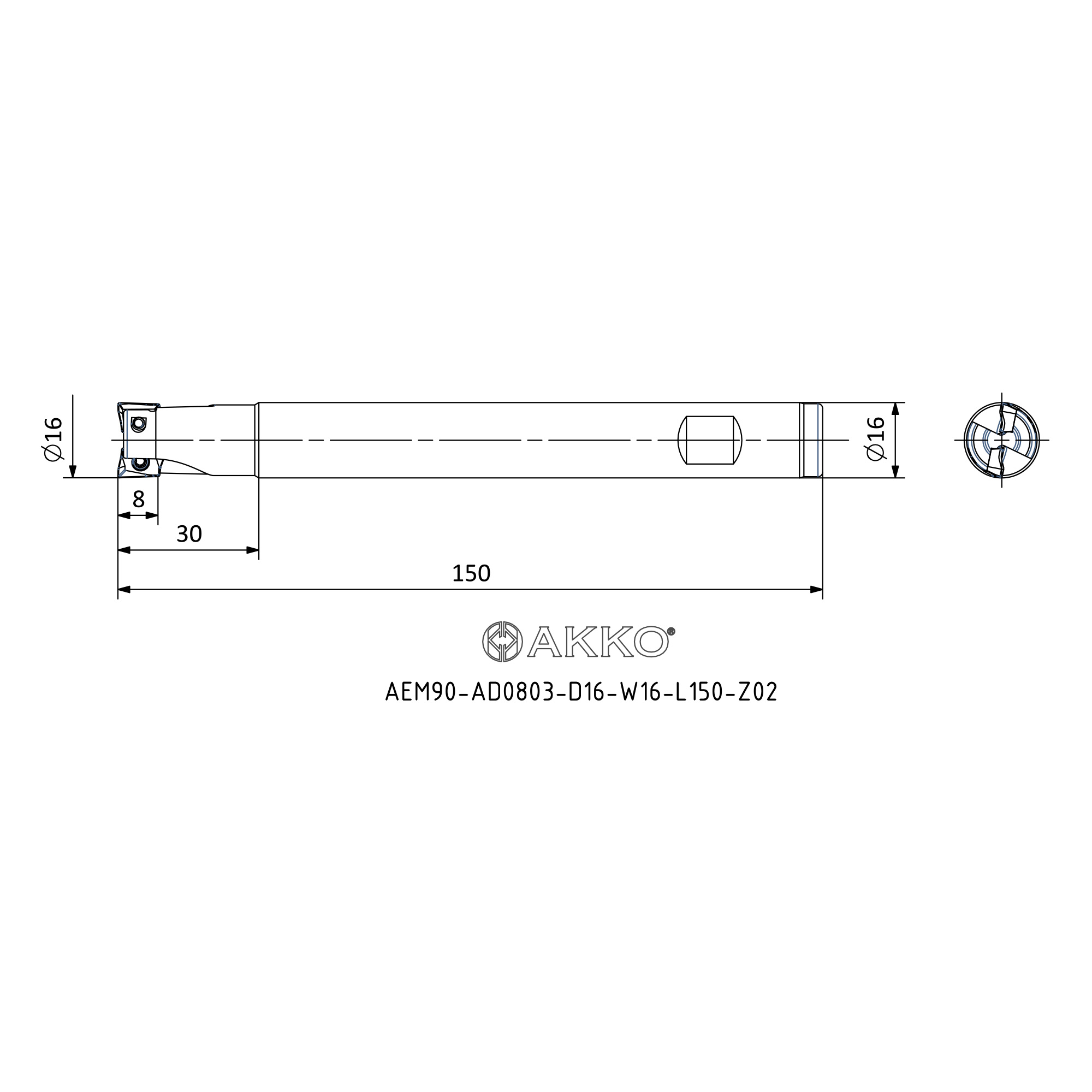 AKKO AEM90-AD0803-D16-W16-L150-Z02 — фото 3
