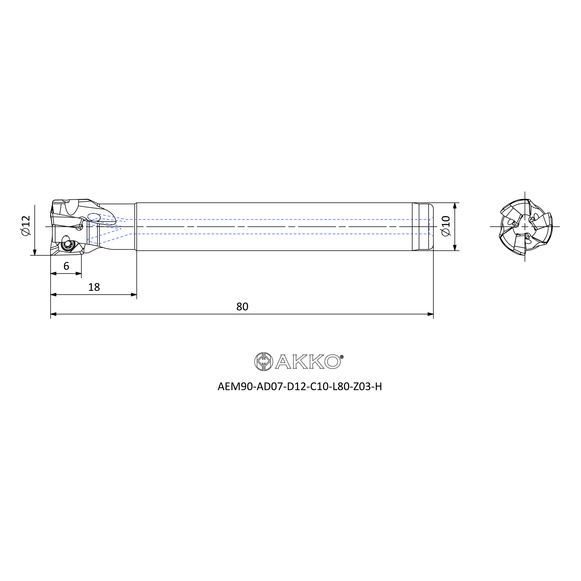 AKKO AEM90-AD07-D12-C10-L80-Z03-H — фото 3